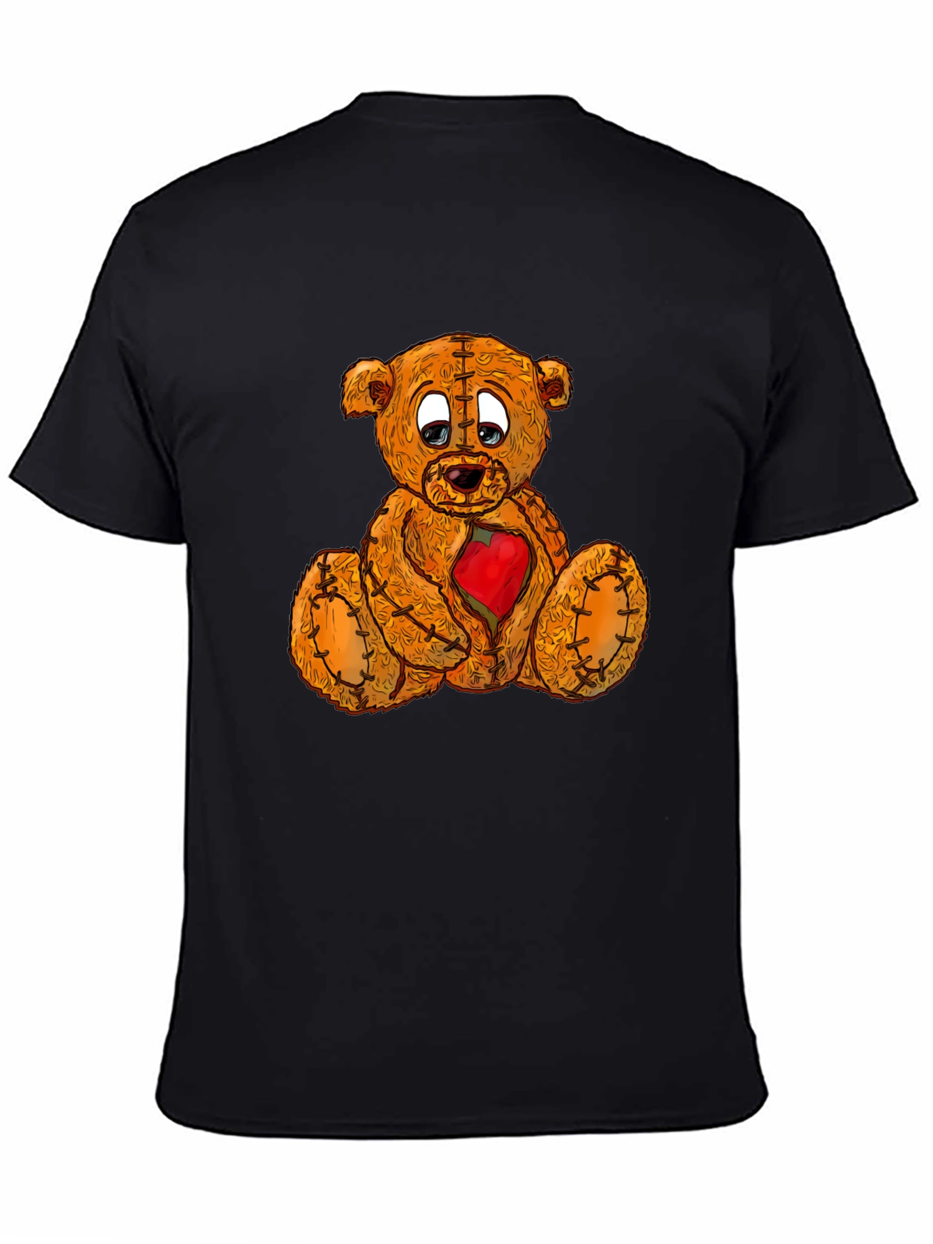Sad Teddy Bear T-Shirt - Heartbroken Plush Graphic Tee