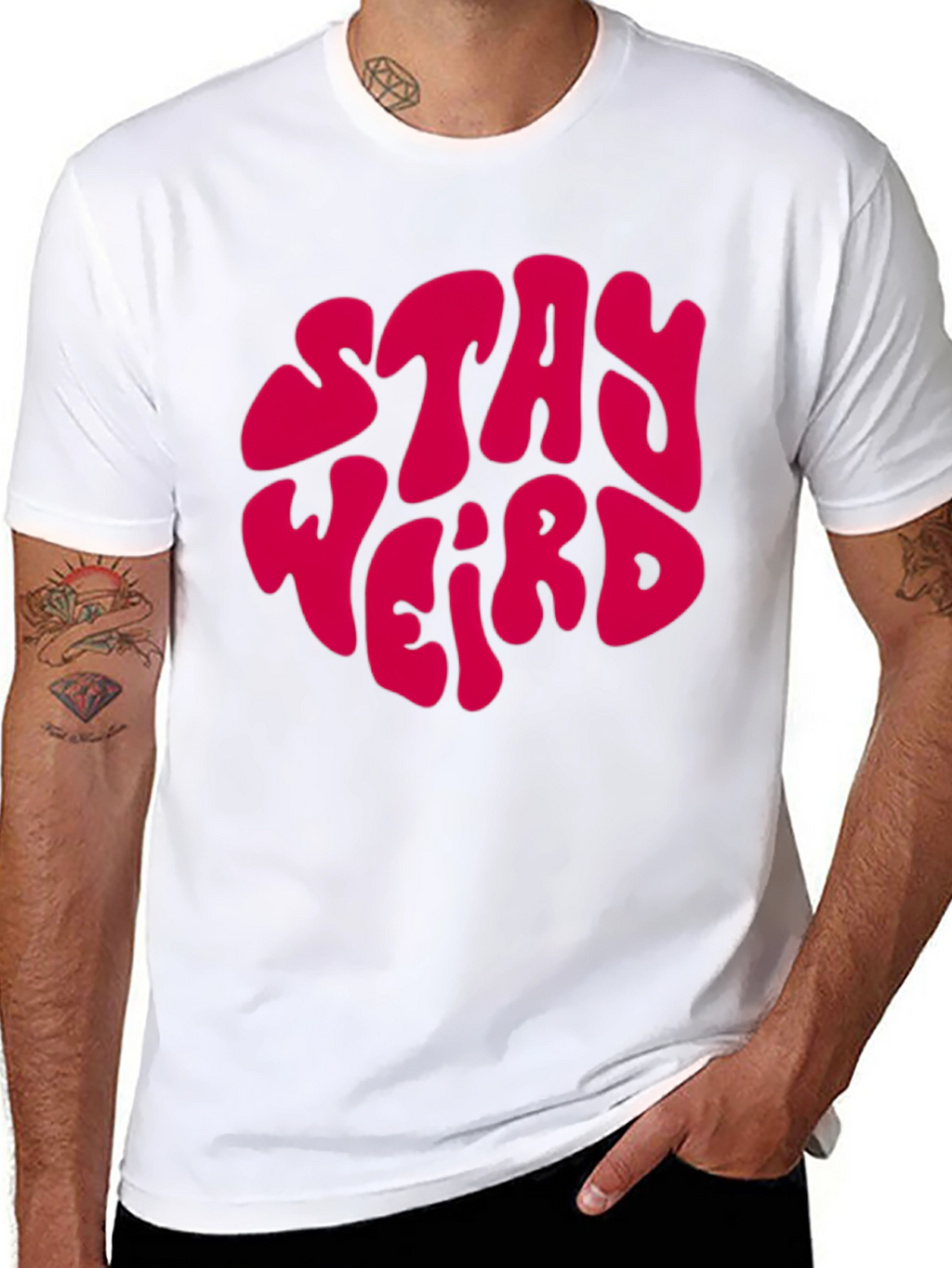 Stay Weird Graphic T-Shirt - Retro Style