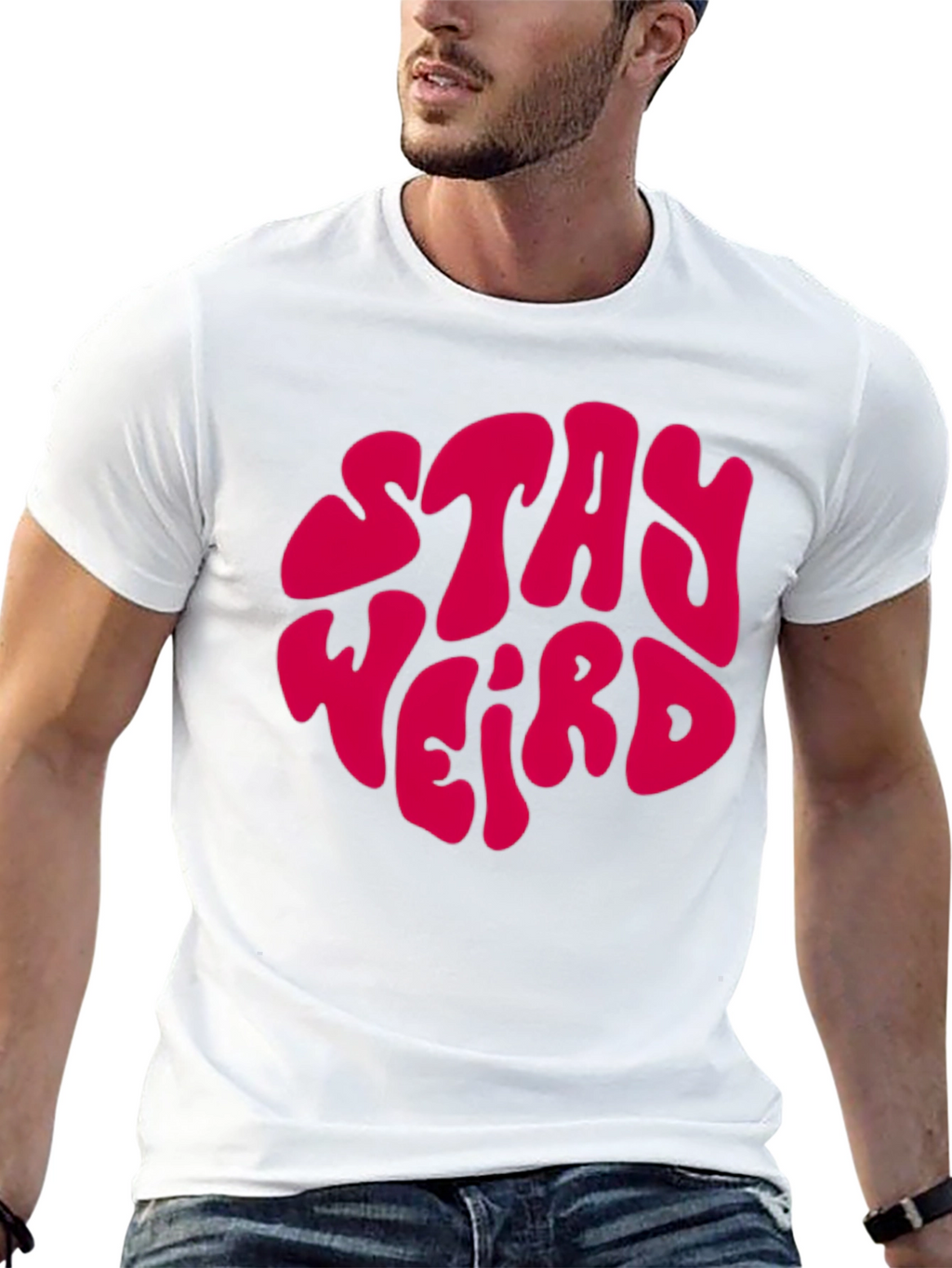Stay Weird Graphic T-Shirt - Retro Style