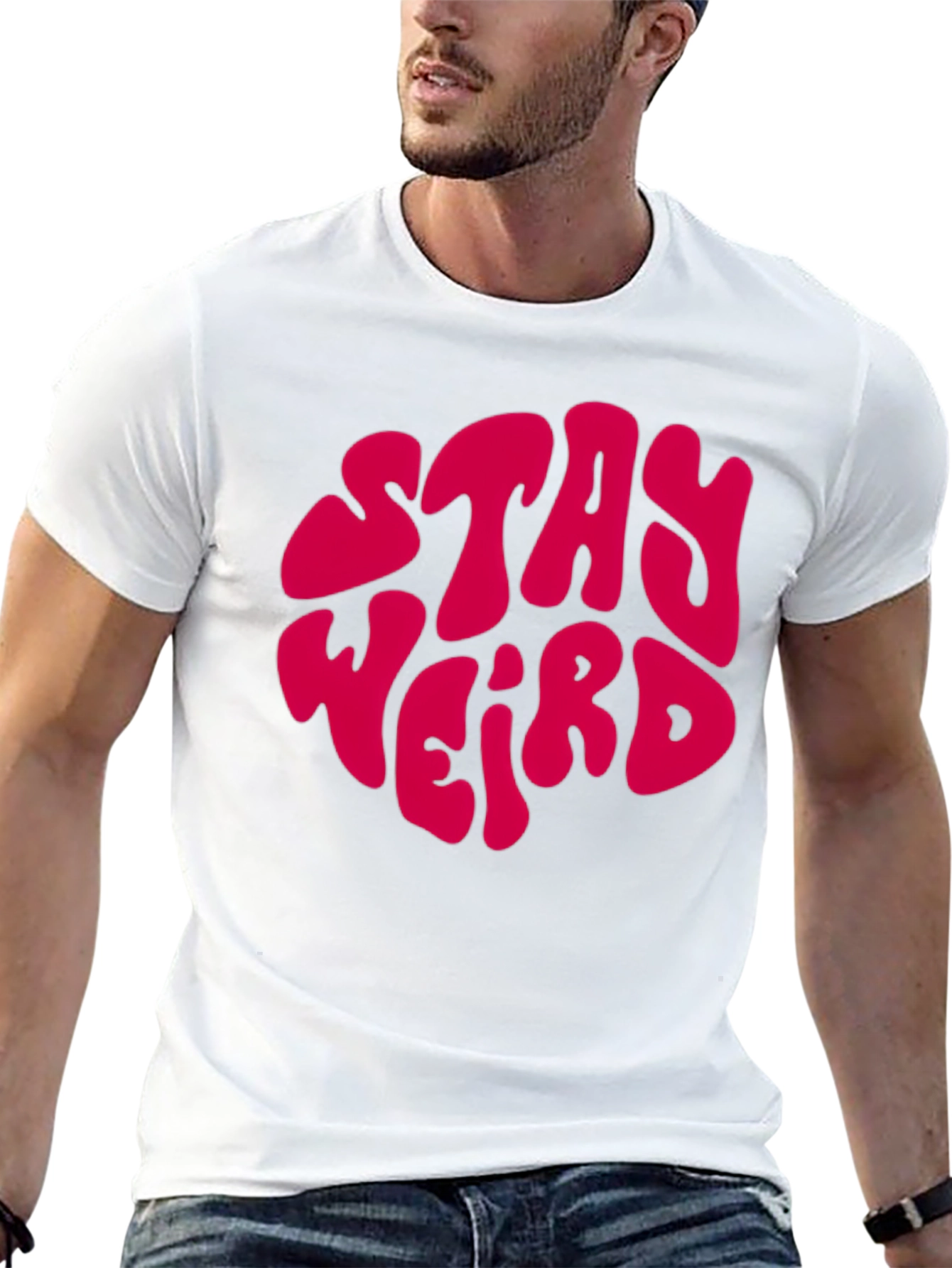 Stay Weird Graphic T-Shirt - Retro Style