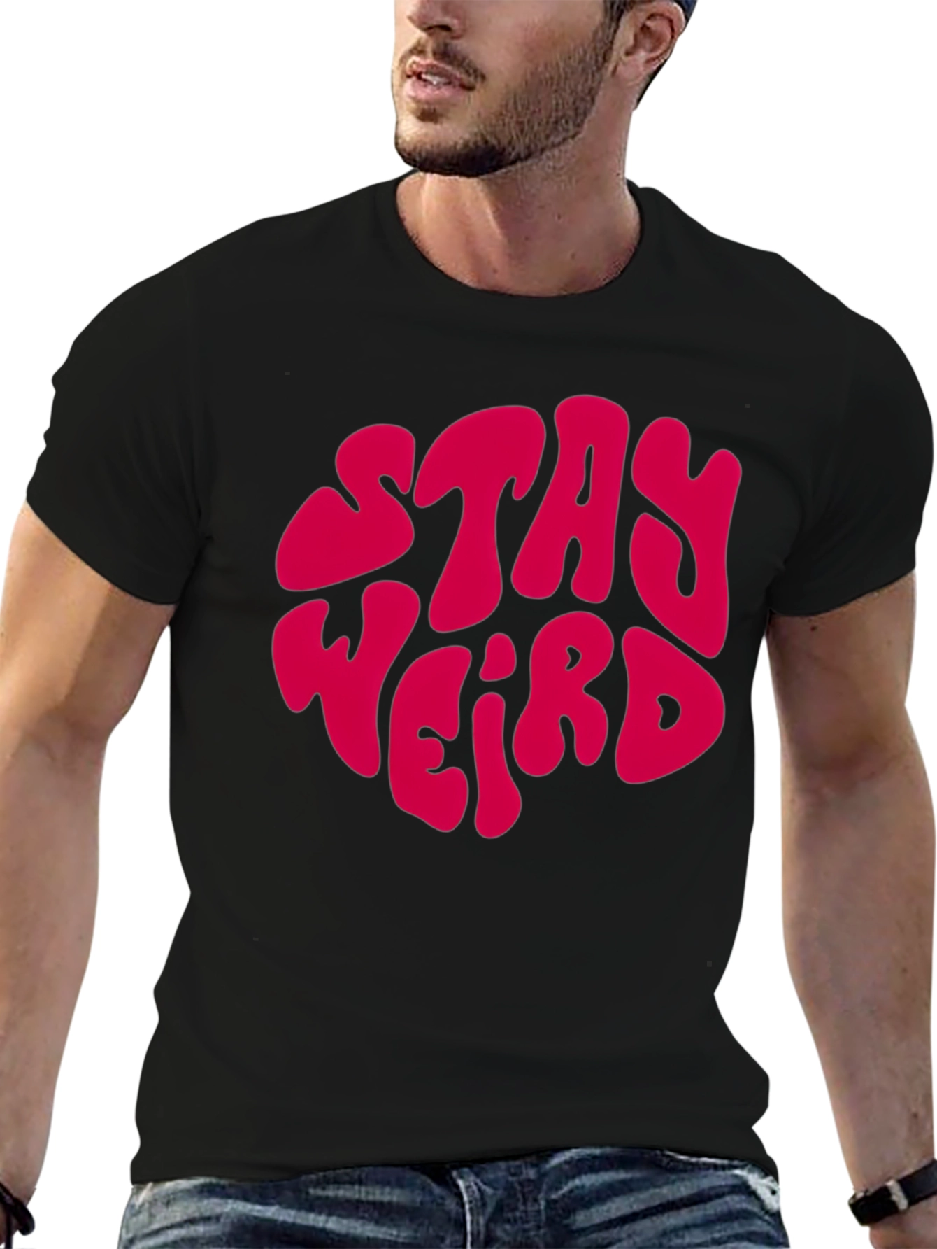 Stay Weird Graphic T-Shirt - Retro Style