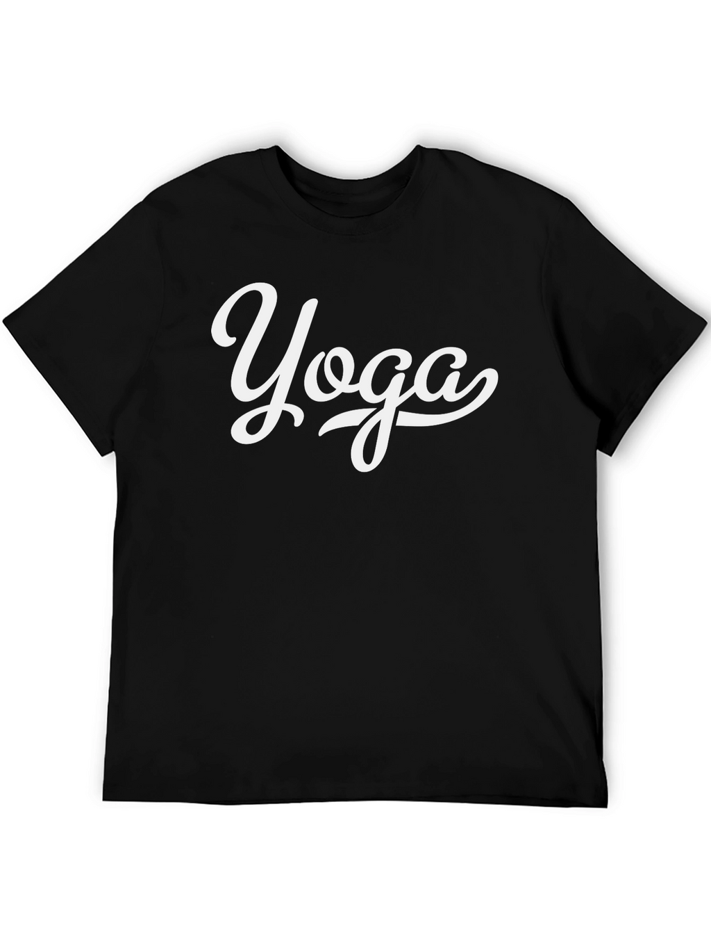 Yoga Graphic Tee - Black Cotton T-Shirt