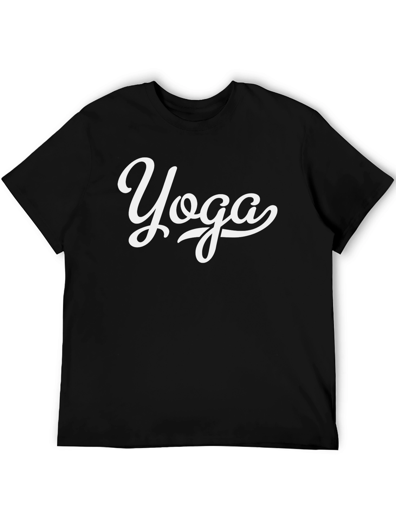 Yoga Graphic Tee - Black Cotton T-Shirt