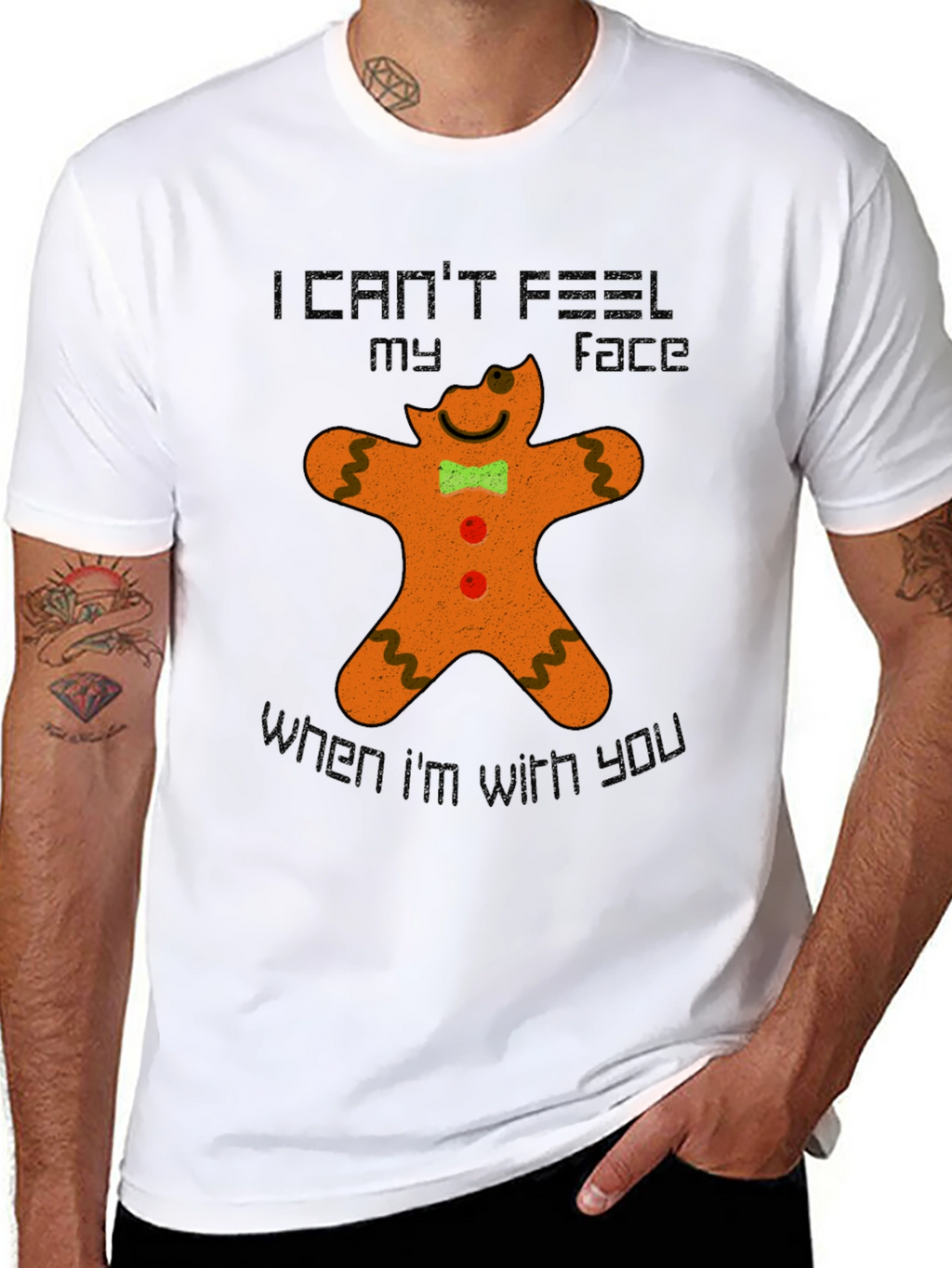 Gingerbread Man Funny Graphic T-Shirt