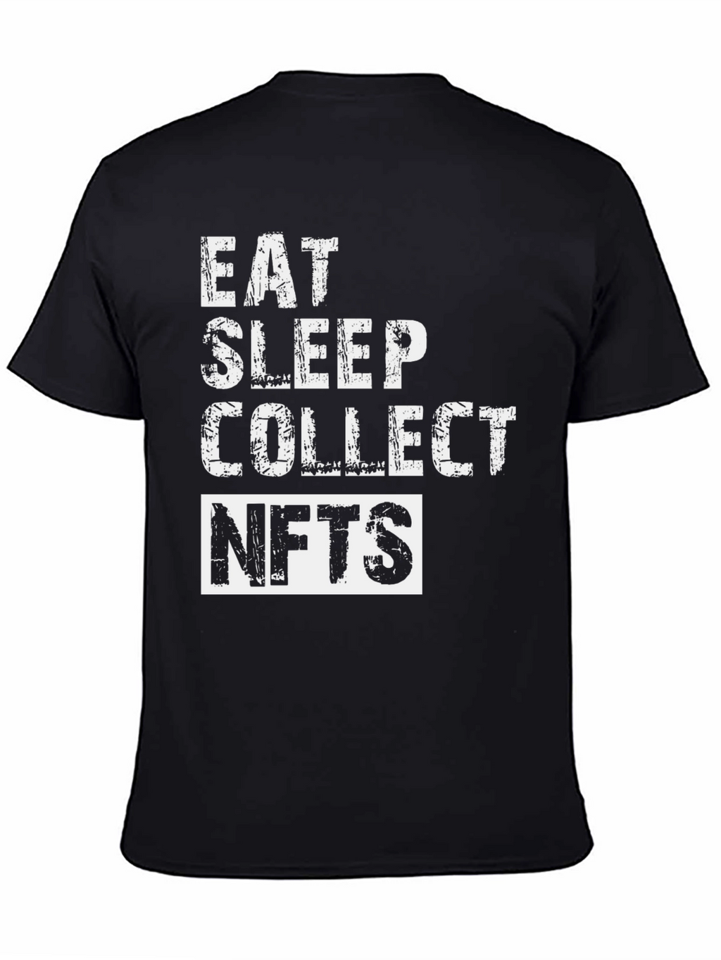 Eat Sleep Collect NFTs Black Graphic T-Shirt
