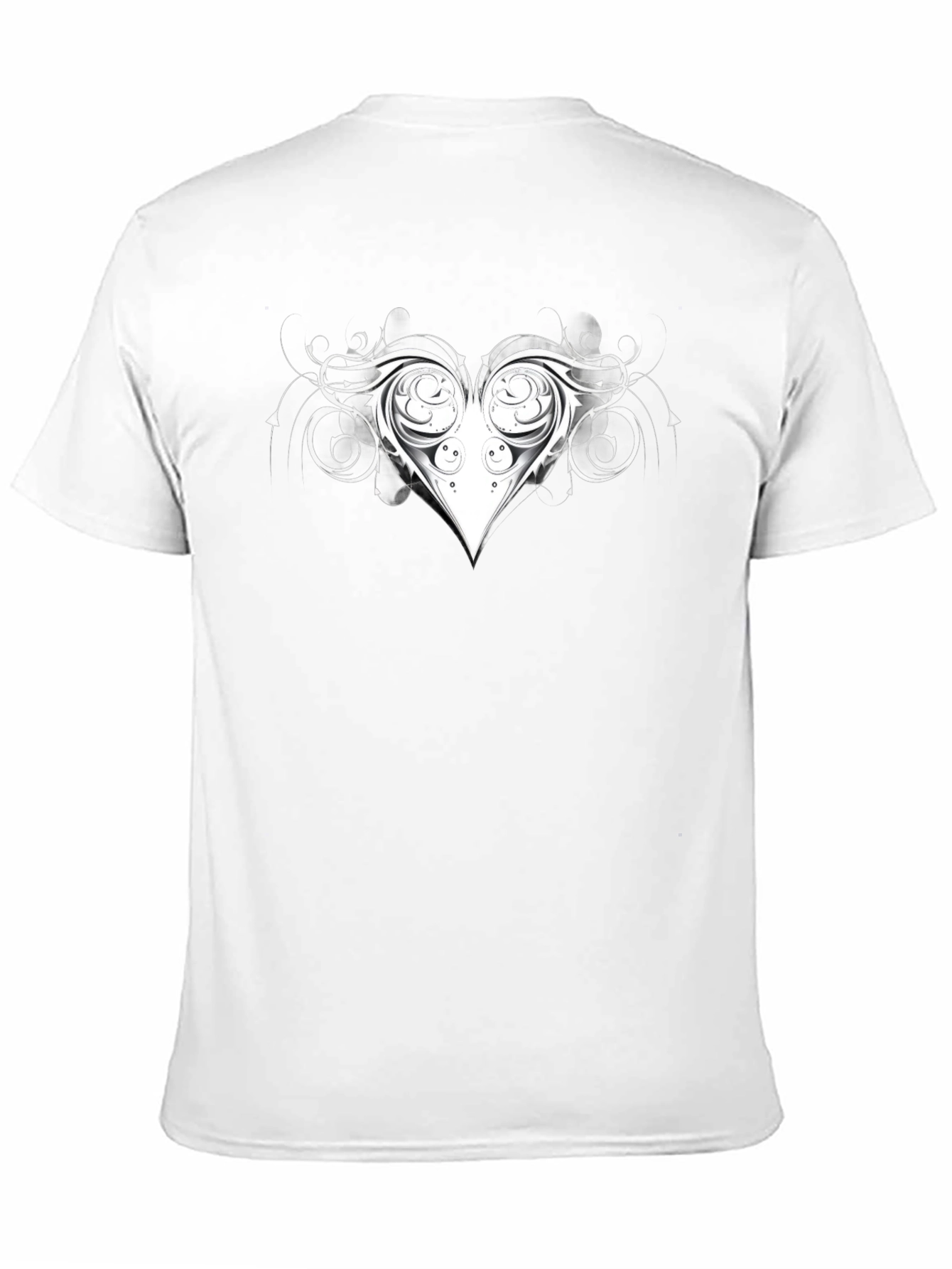 Heart Swirl Graphic Black T-Shirt
