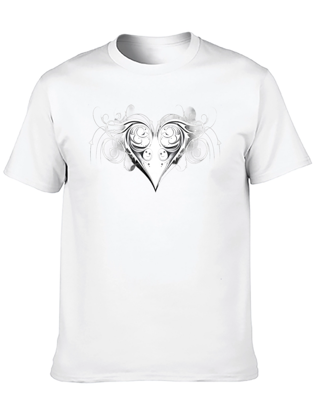 Heart Swirl Graphic Black T-Shirt