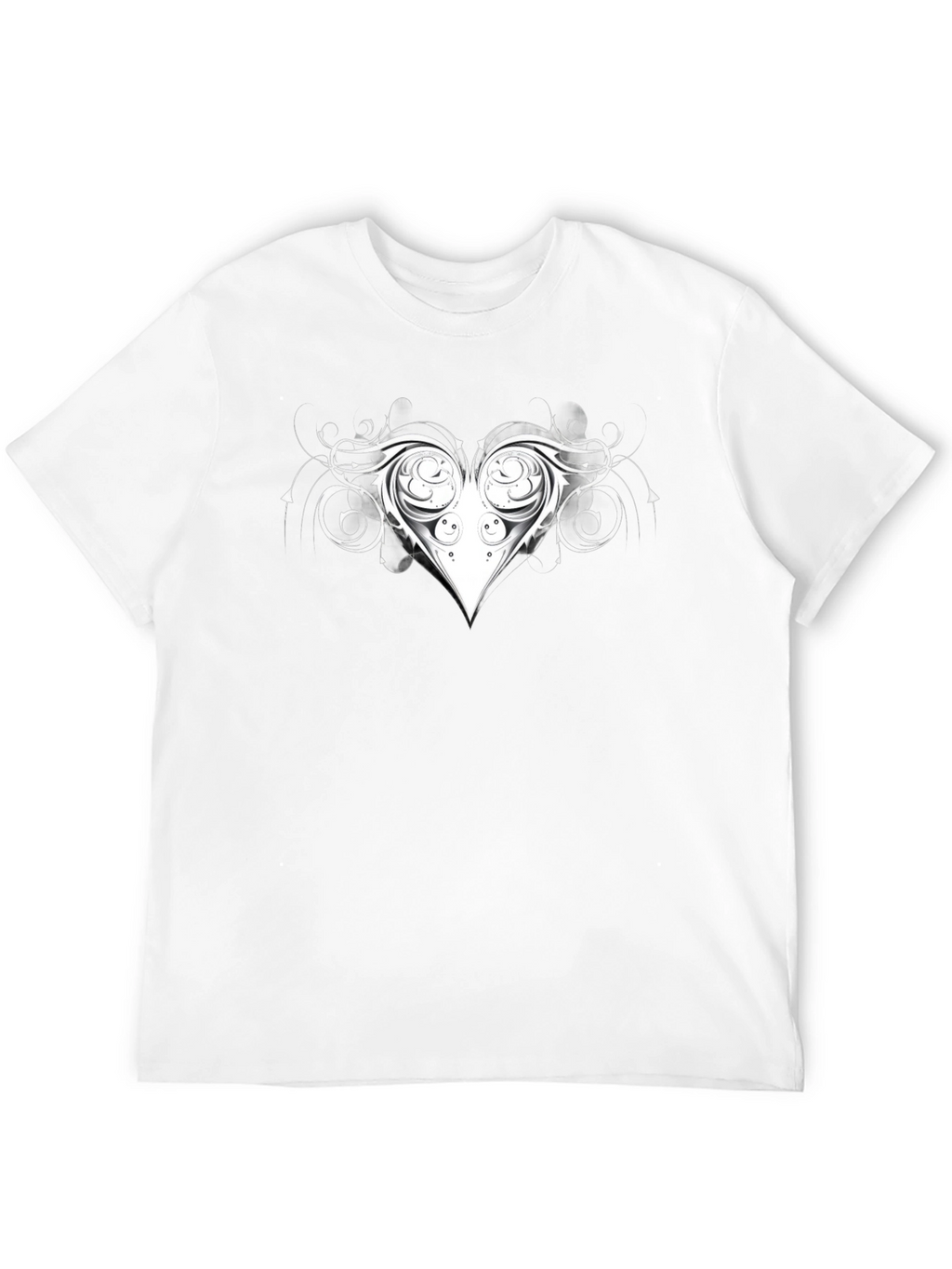 Heart Swirl Graphic Black T-Shirt