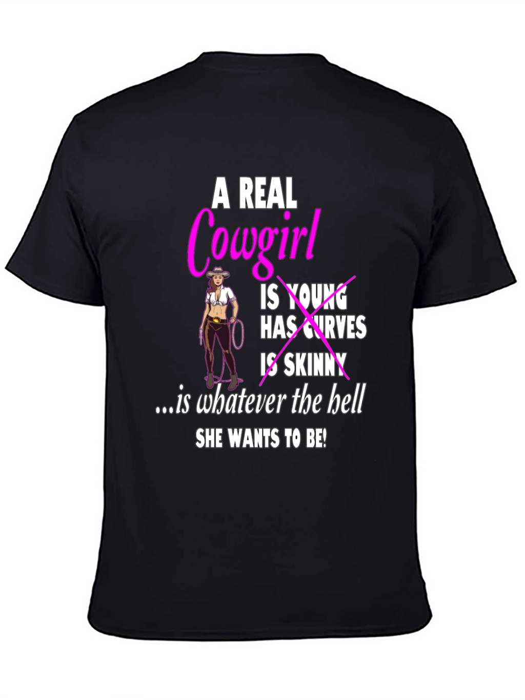 A Real Cowgirl T-Shirt - Curves Western Style