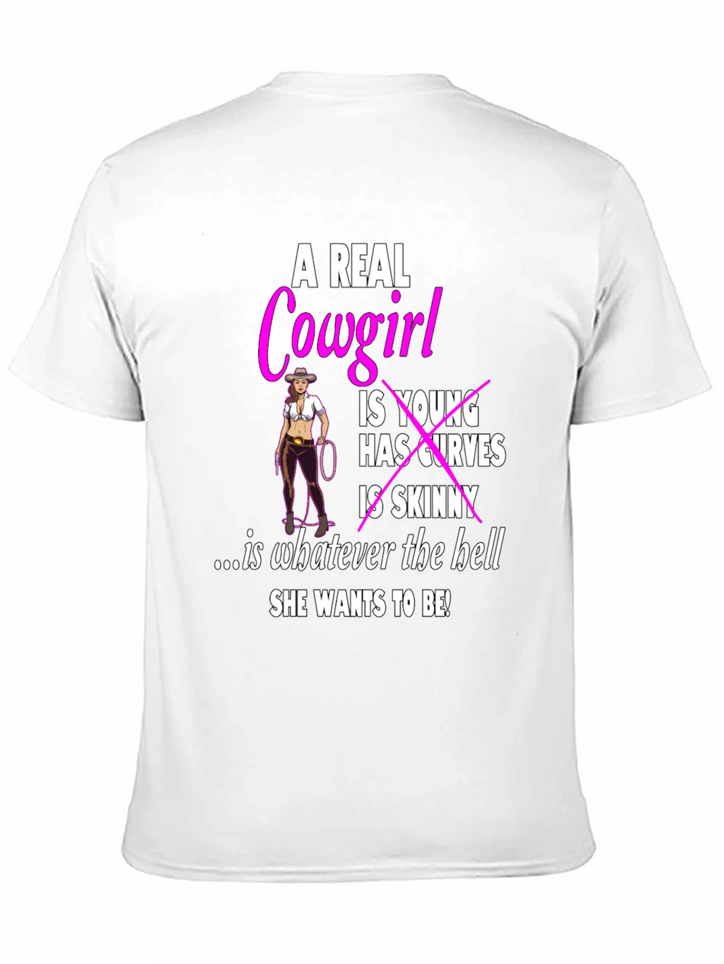 A Real Cowgirl T-Shirt - Curves Western Style