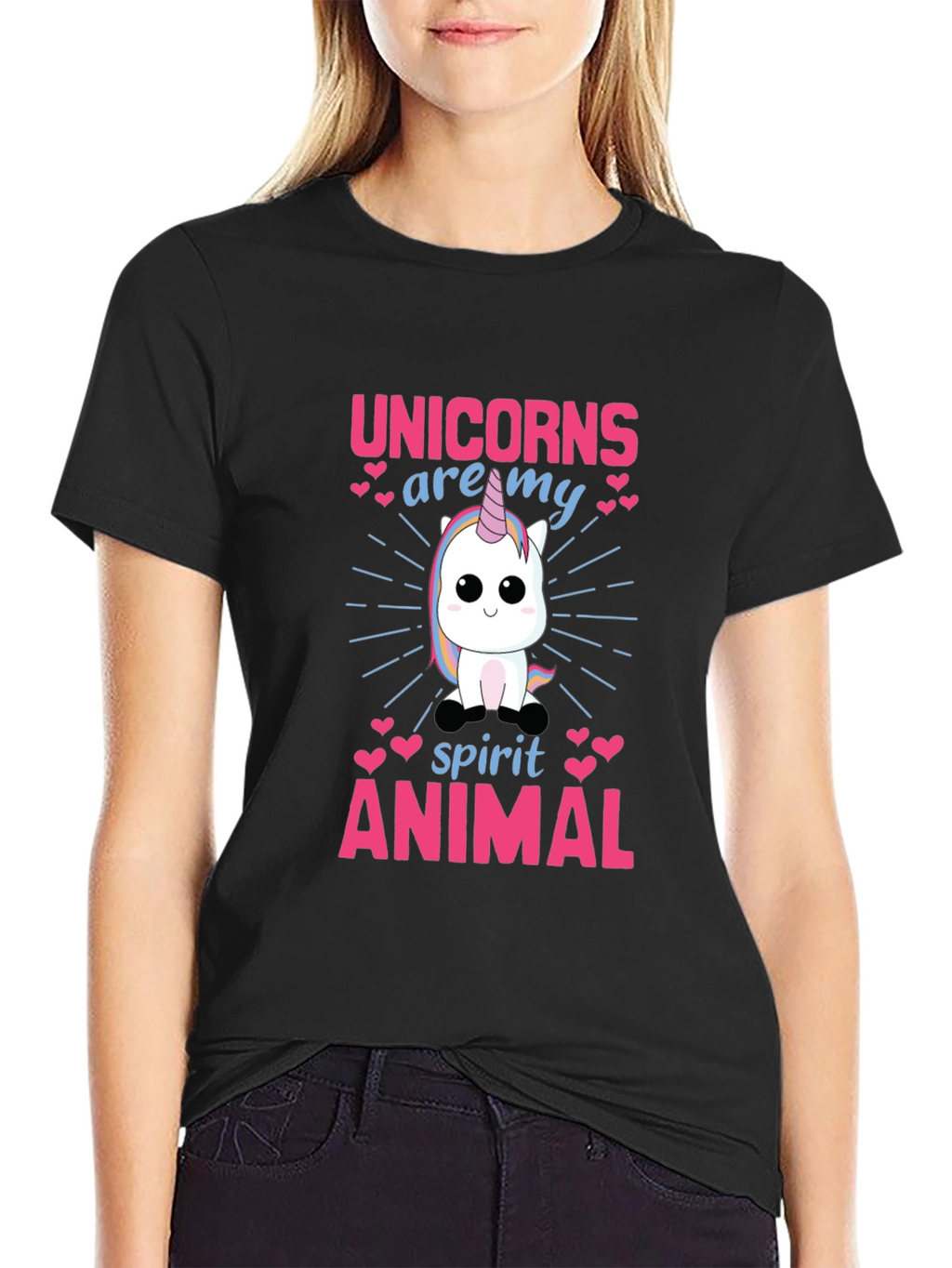 Unicorn Spirit Animal Graphic T-Shirt