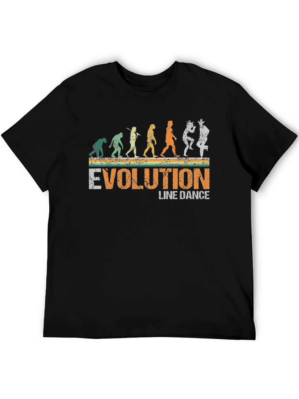 Evolution of Line Dance Black T-Shirt