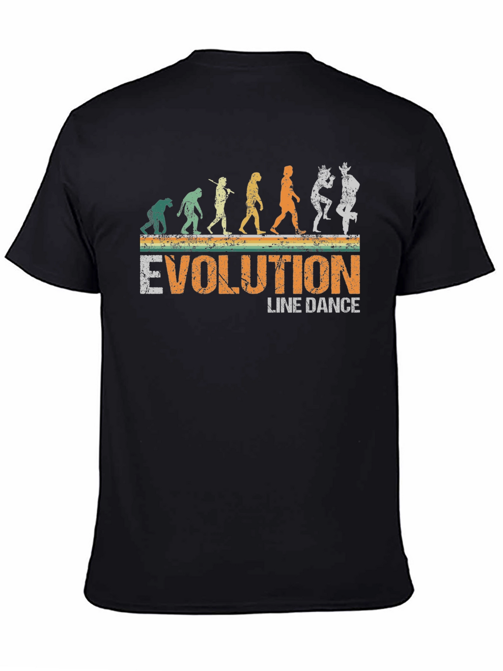 Evolution of Line Dance Black T-Shirt