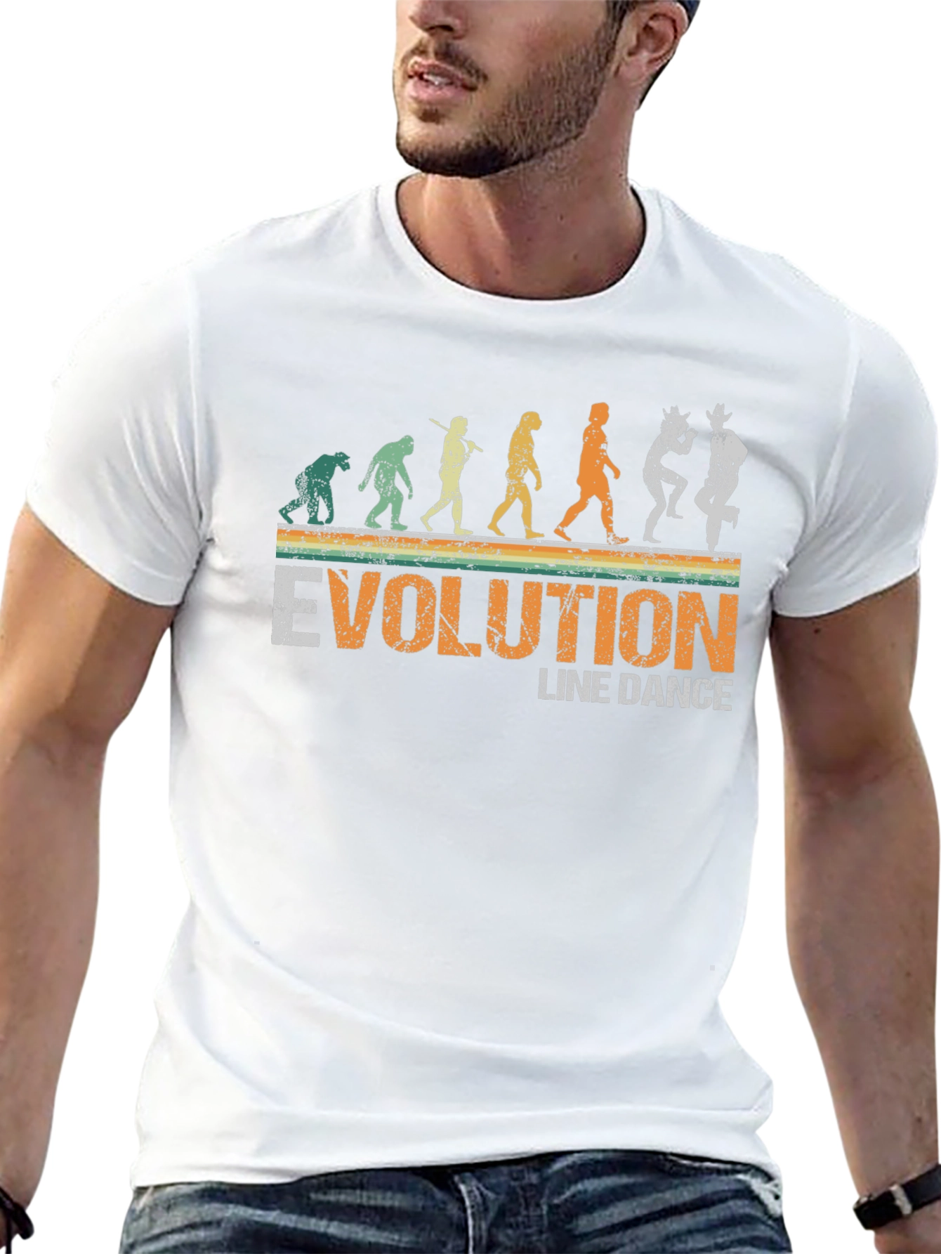 Evolution of Line Dance Black T-Shirt