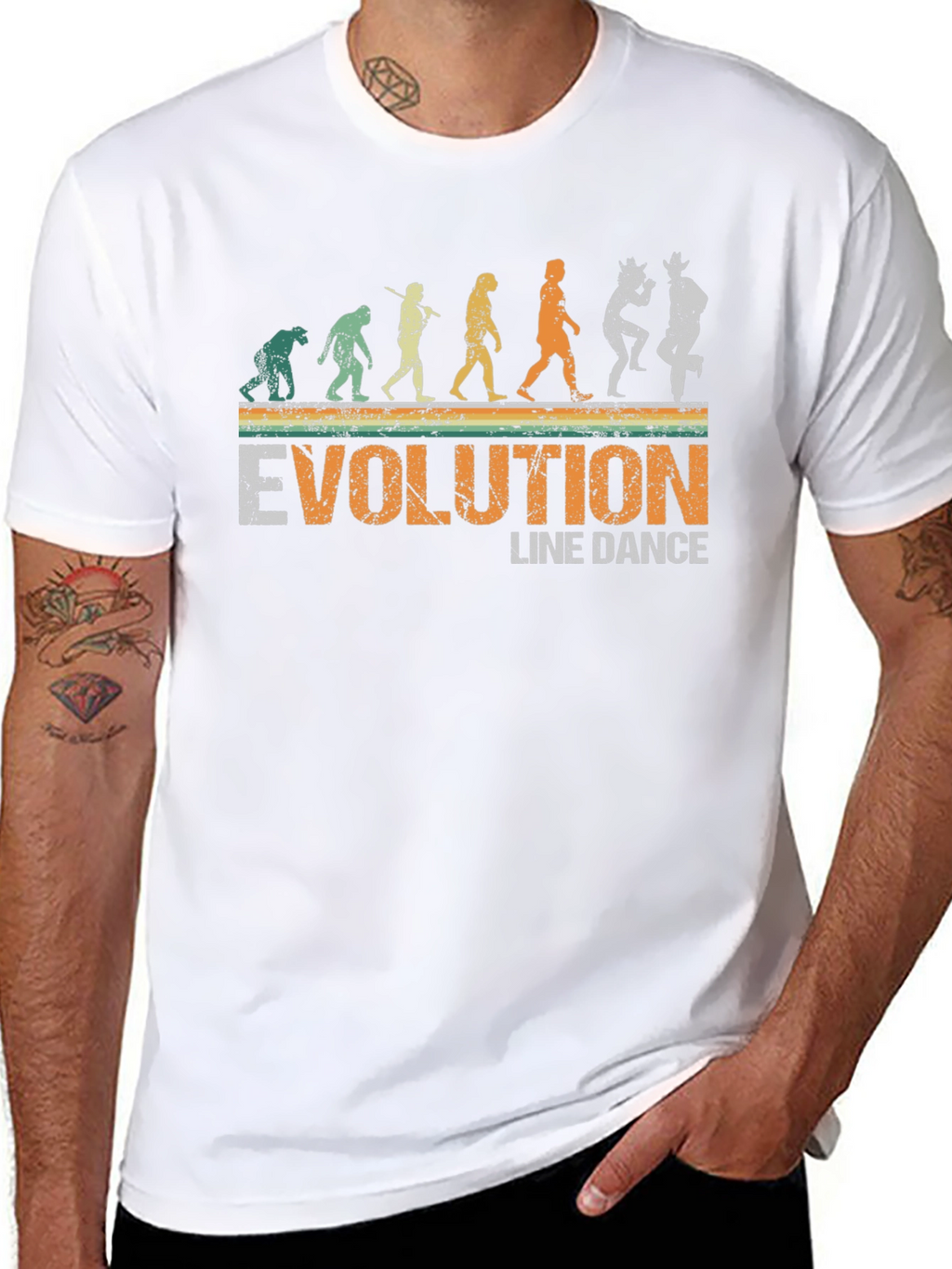 Evolution of Line Dance Black T-Shirt