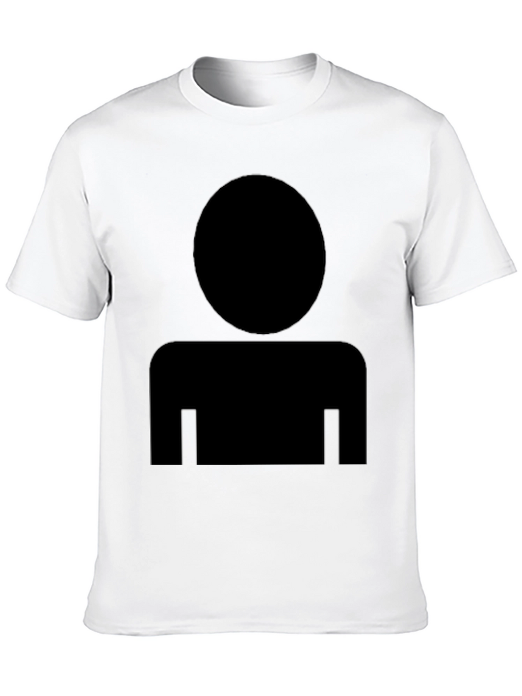 Mens Black T-Shirt with Generic Person Icon