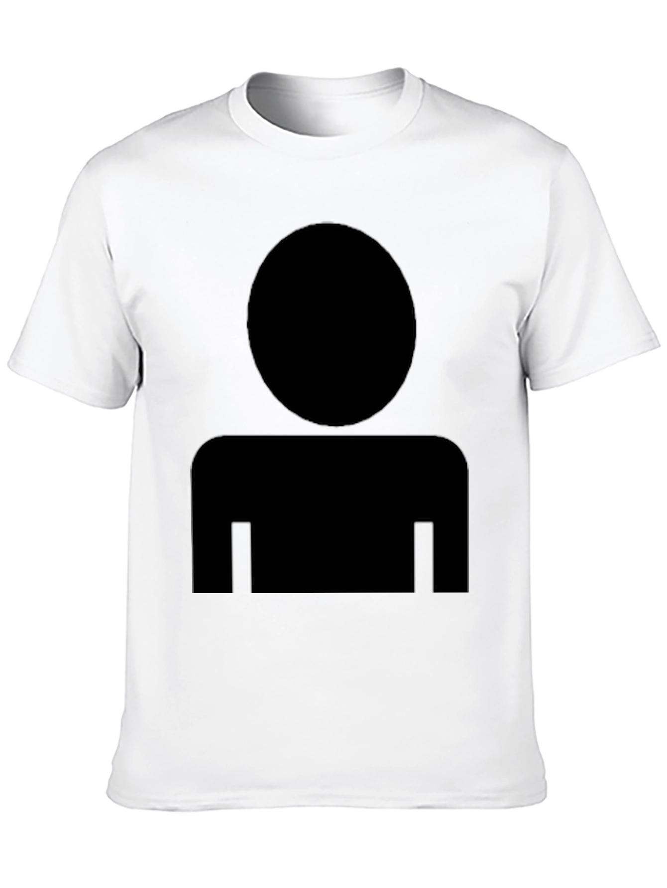 Mens Black T-Shirt with Generic Person Icon
