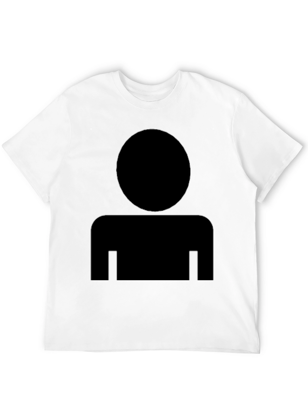 Mens Black T-Shirt with Generic Person Icon