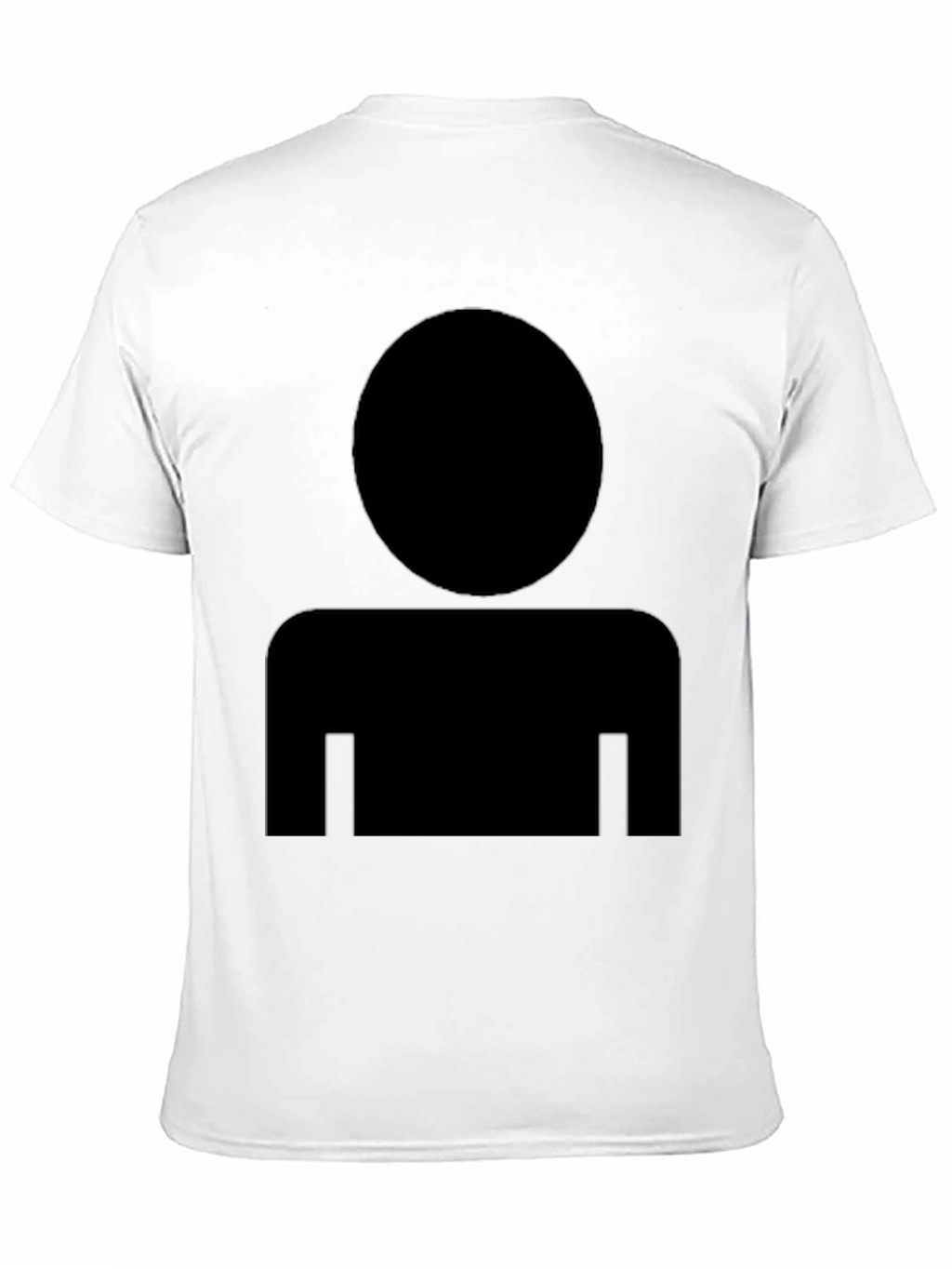Mens Black T-Shirt with Generic Person Icon