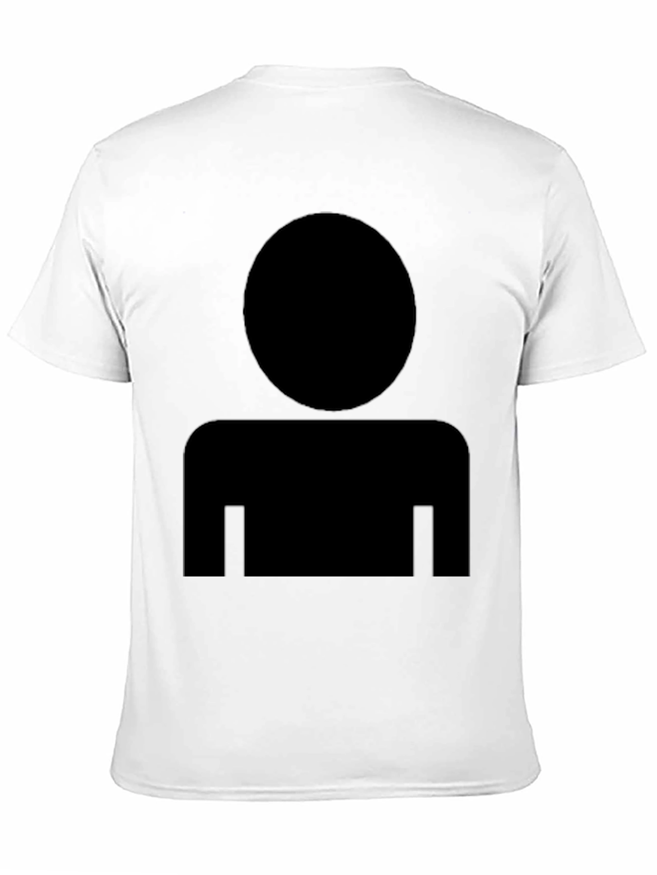 Mens Black T-Shirt with Generic Person Icon