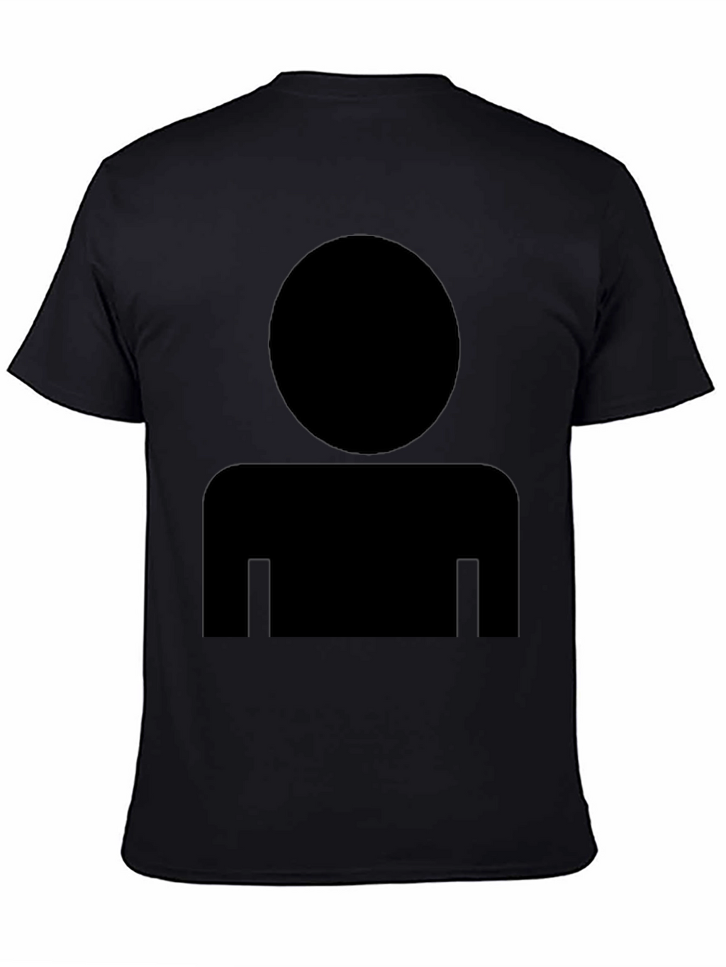 Mens Black T-Shirt with Generic Person Icon