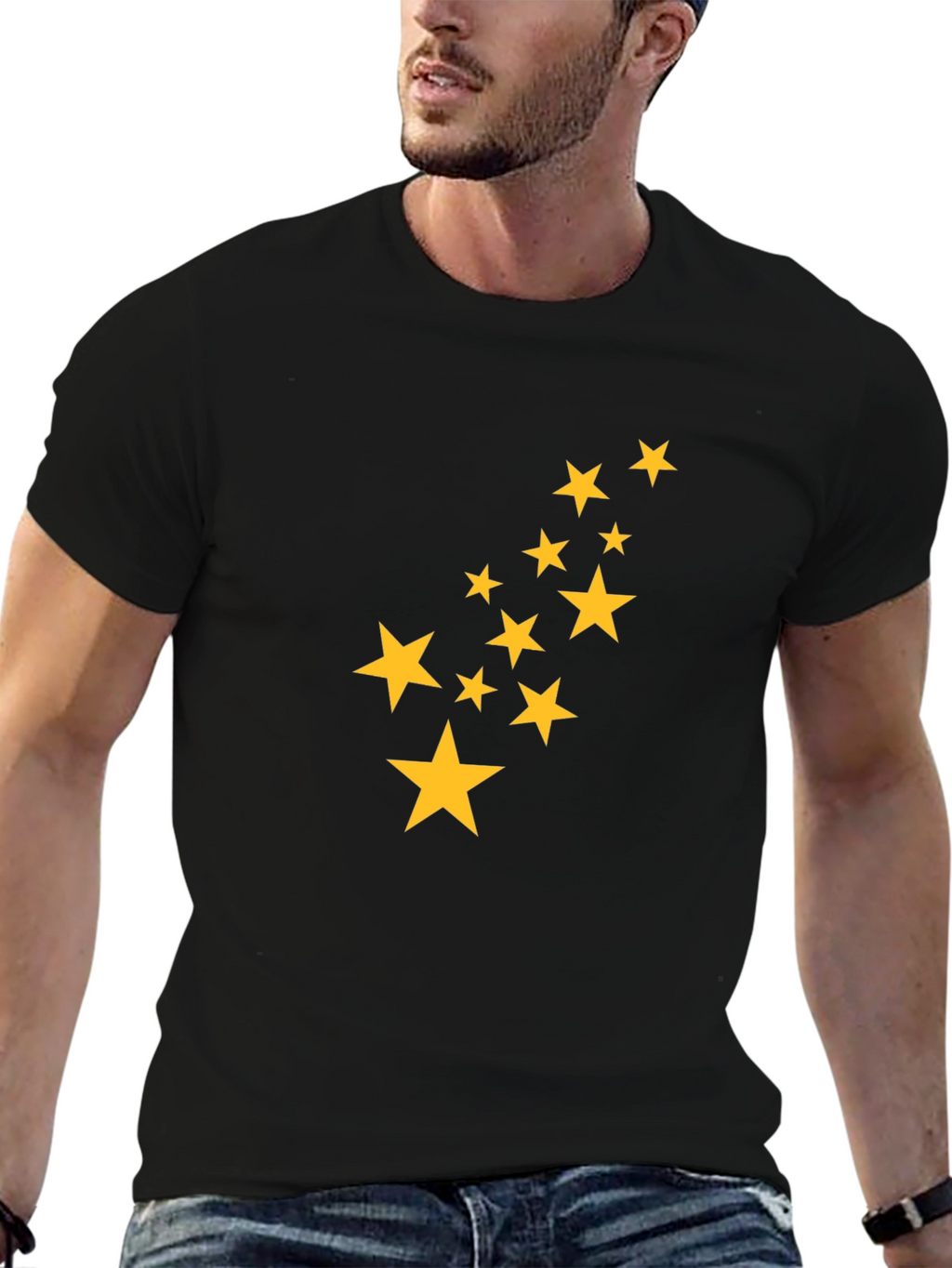 Black Starry Graphic Tee