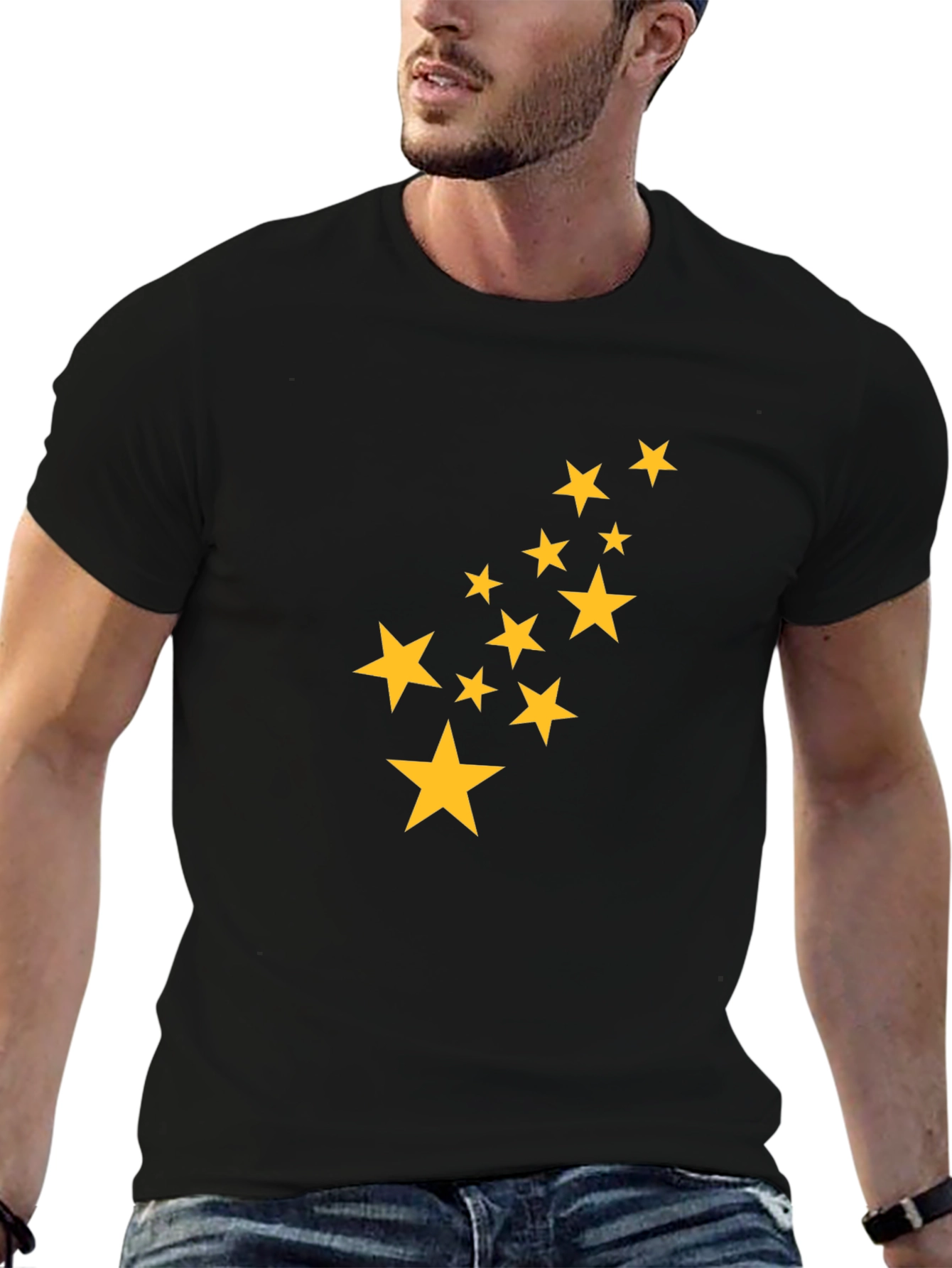 Black Starry Graphic Tee