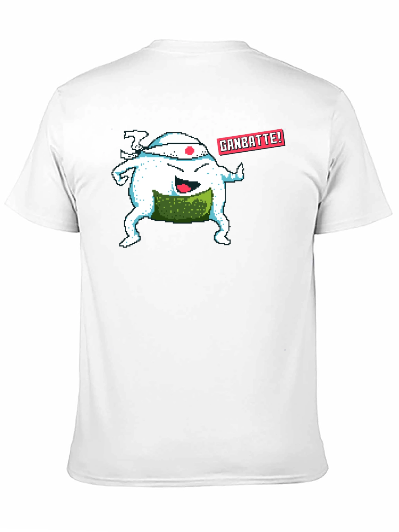 Pixel Art Sushi T-Shirt - Ganbatte! Design