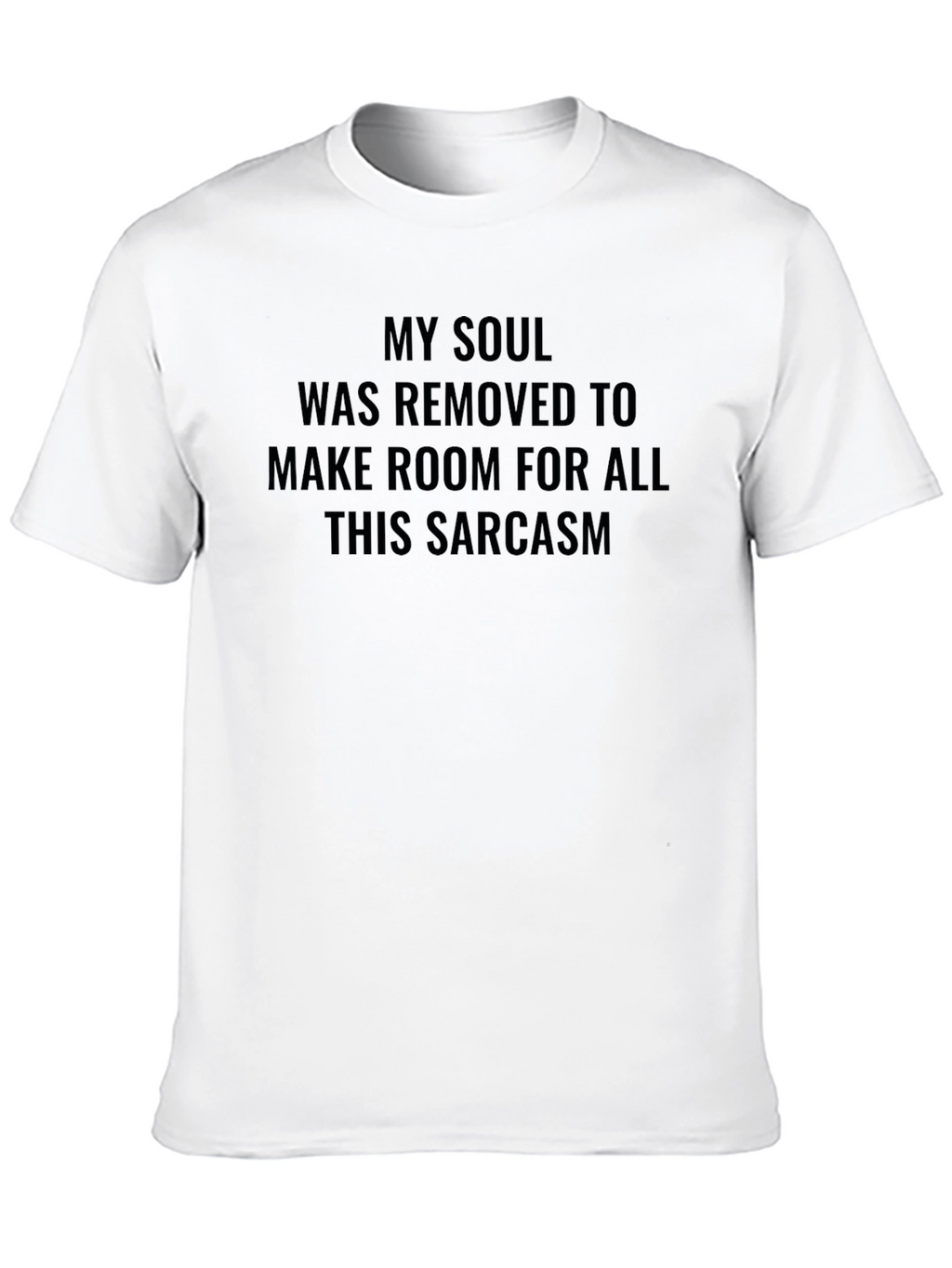 Sarcastic Soul Graphic Mens Black T-Shirt