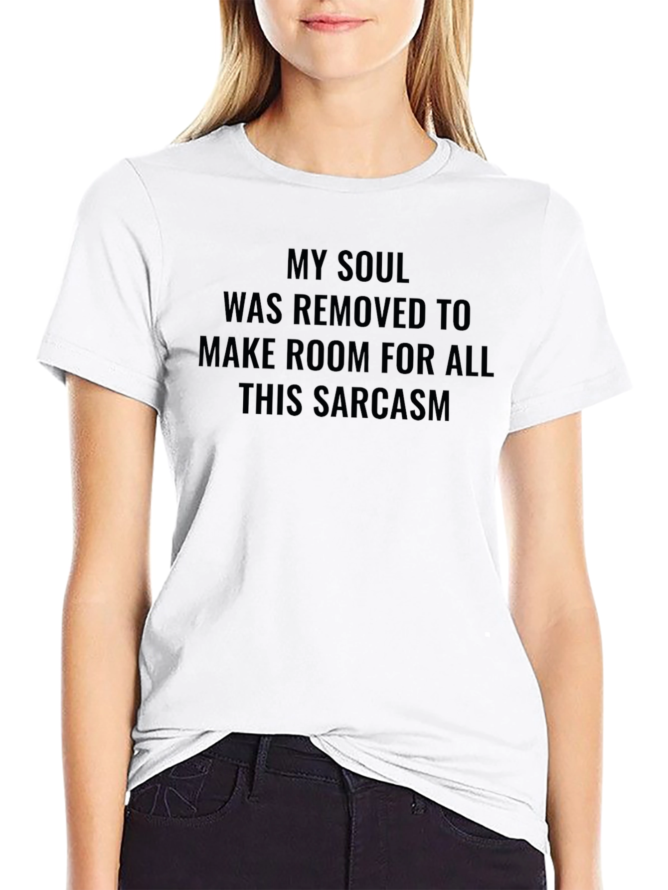 Sarcastic Soul Graphic Mens Black T-Shirt