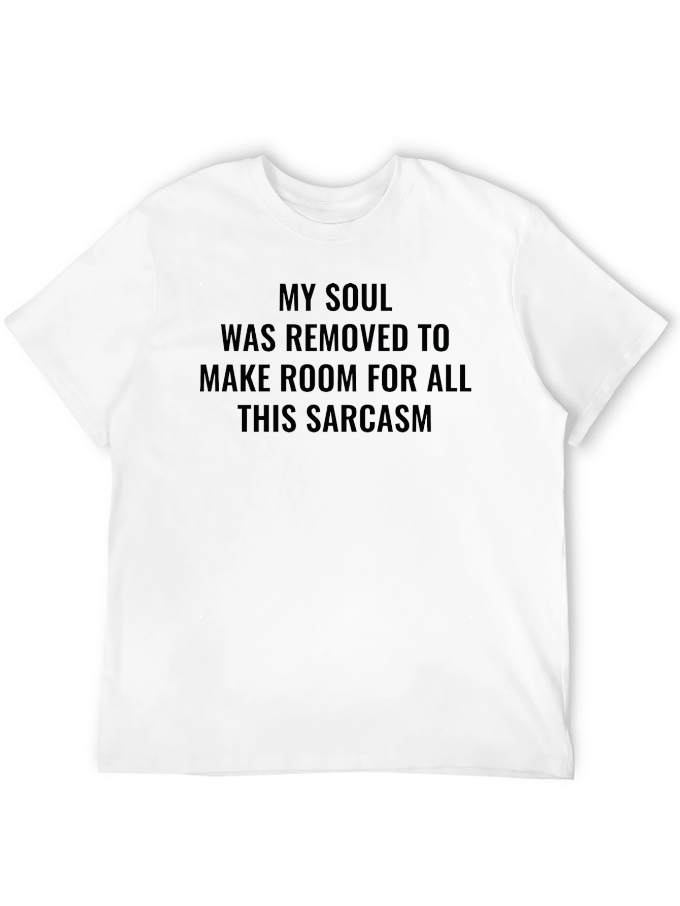 Sarcastic Soul Graphic Mens Black T-Shirt