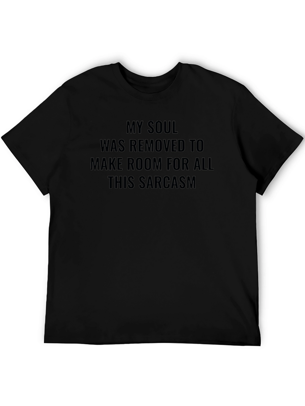 Sarcastic Soul Graphic Mens Black T-Shirt