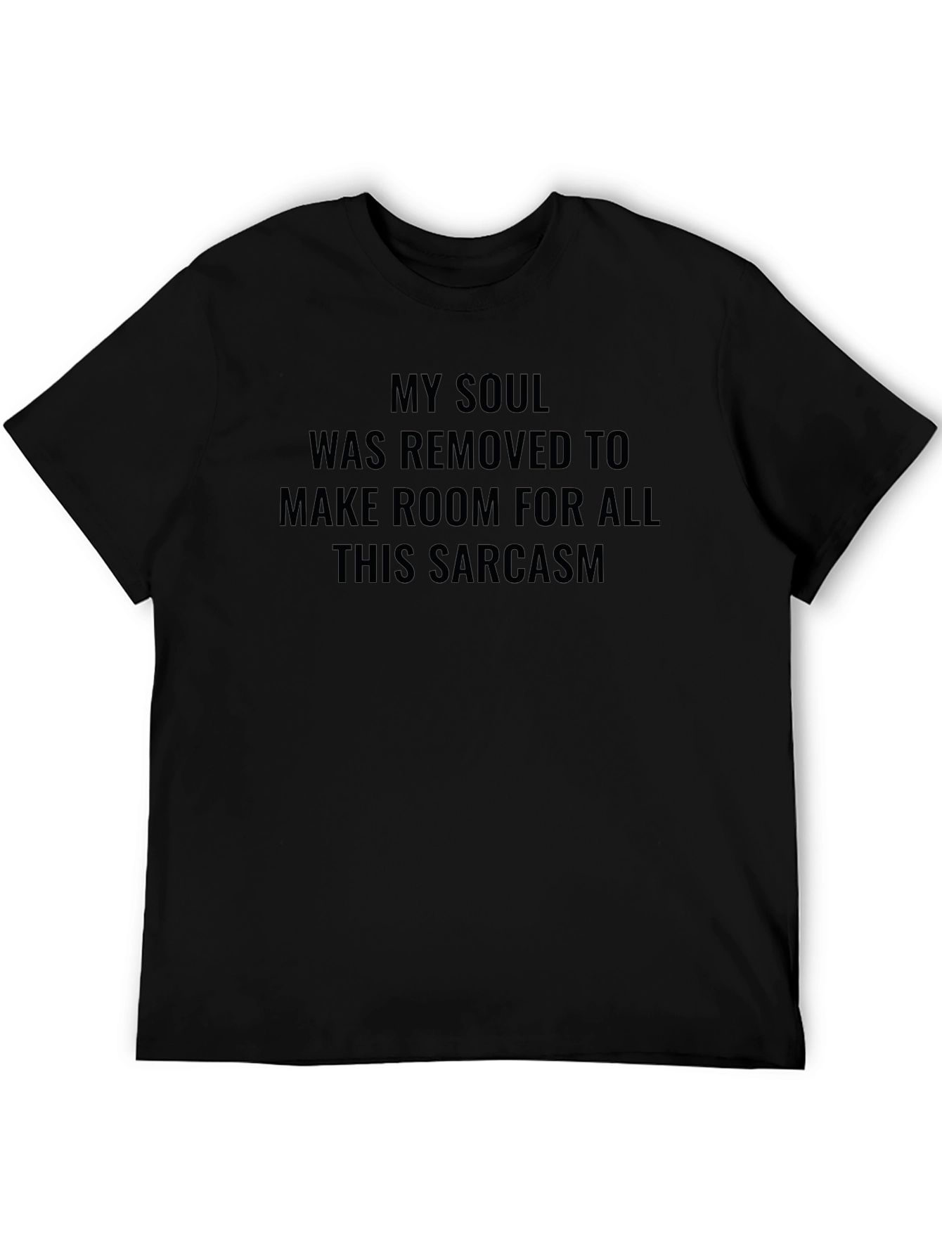 Sarcastic Soul Graphic Mens Black T-Shirt