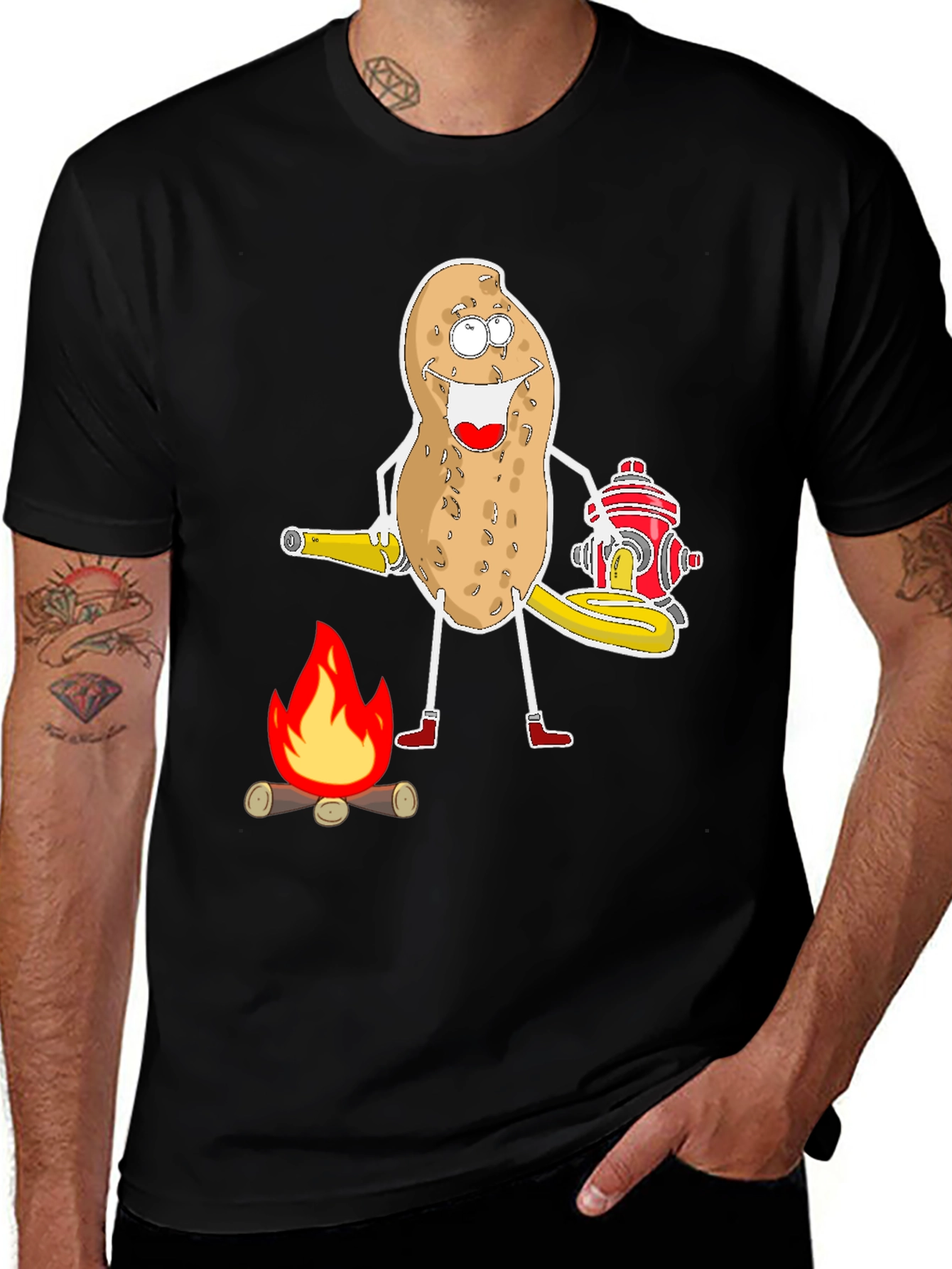 Funny Potato Firefighter T-Shirt