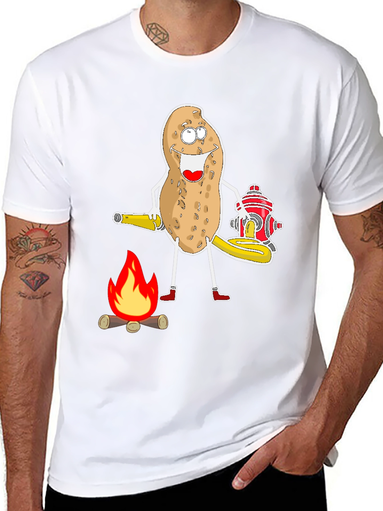Funny Potato Firefighter T-Shirt