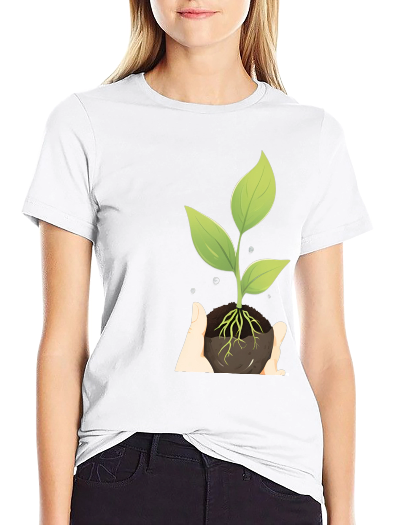 Natures Embrace Graphic Tee - Black Cotton Shirt