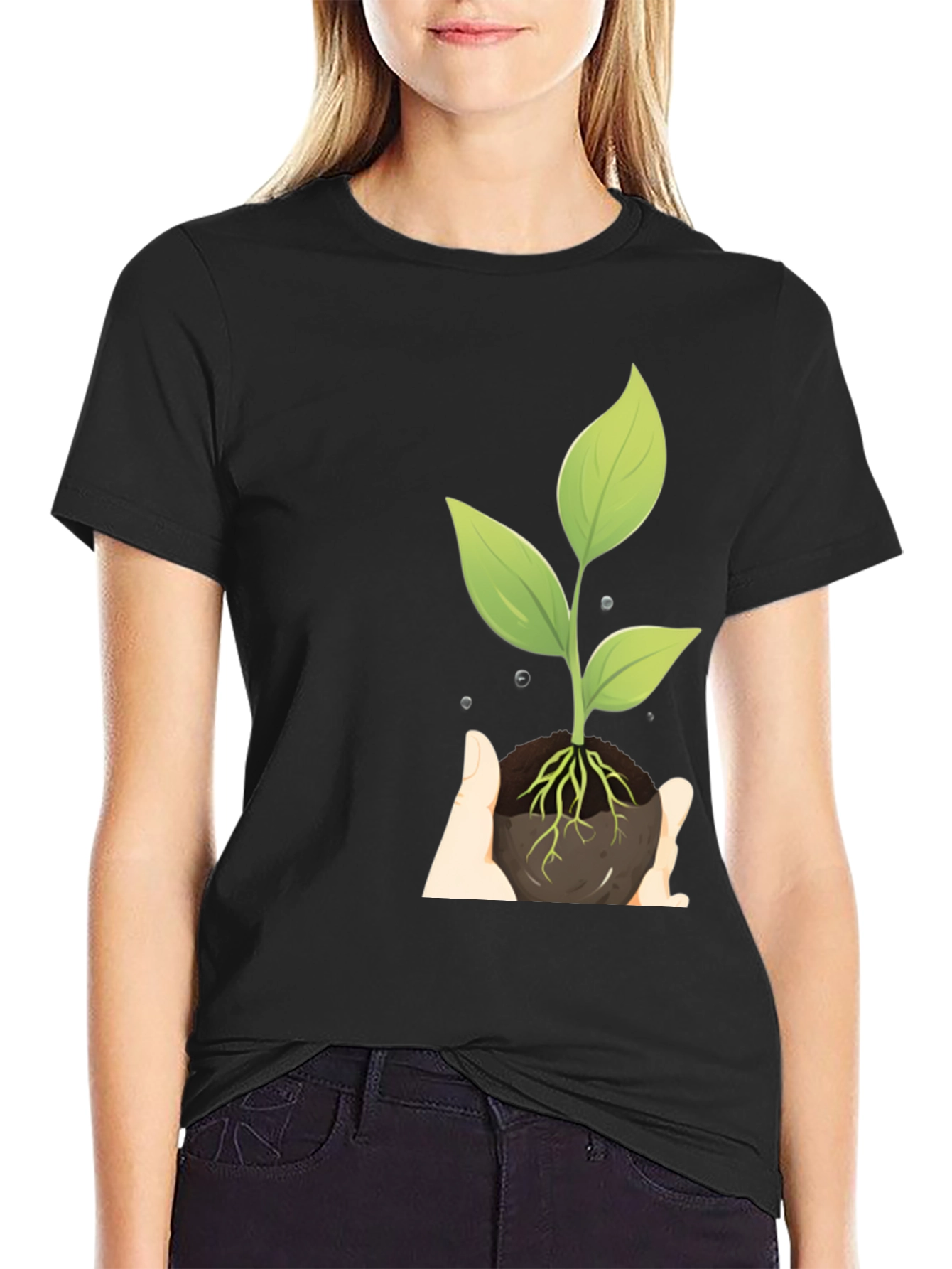 Natures Embrace Graphic Tee - Black Cotton Shirt