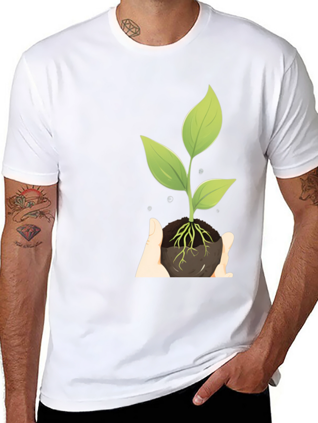 Natures Embrace Graphic Tee - Black Cotton Shirt