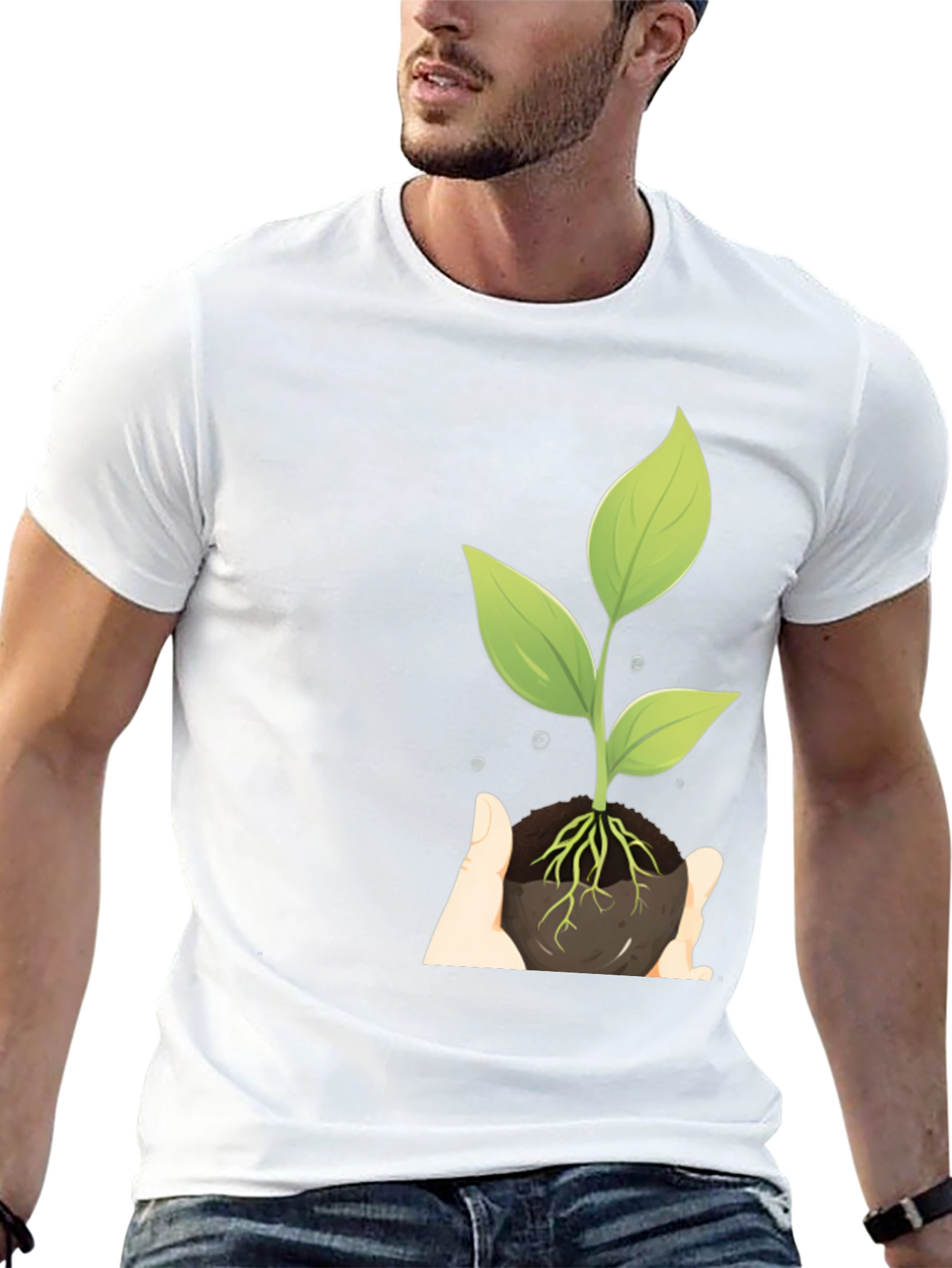 Natures Embrace Graphic Tee - Black Cotton Shirt