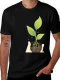 Natures Embrace Graphic Tee - Black Cotton Shirt
