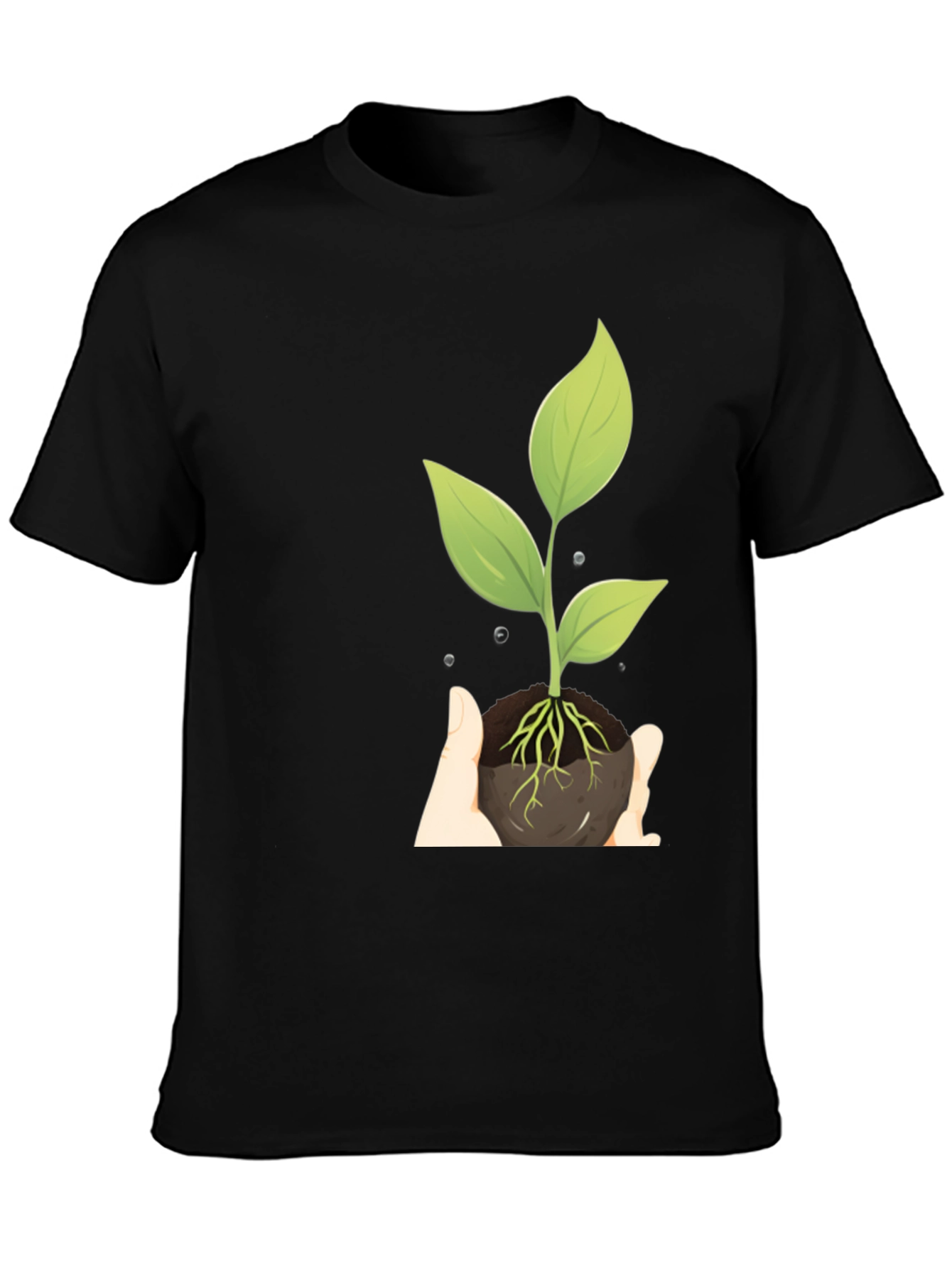 Natures Embrace Graphic Tee - Black Cotton Shirt