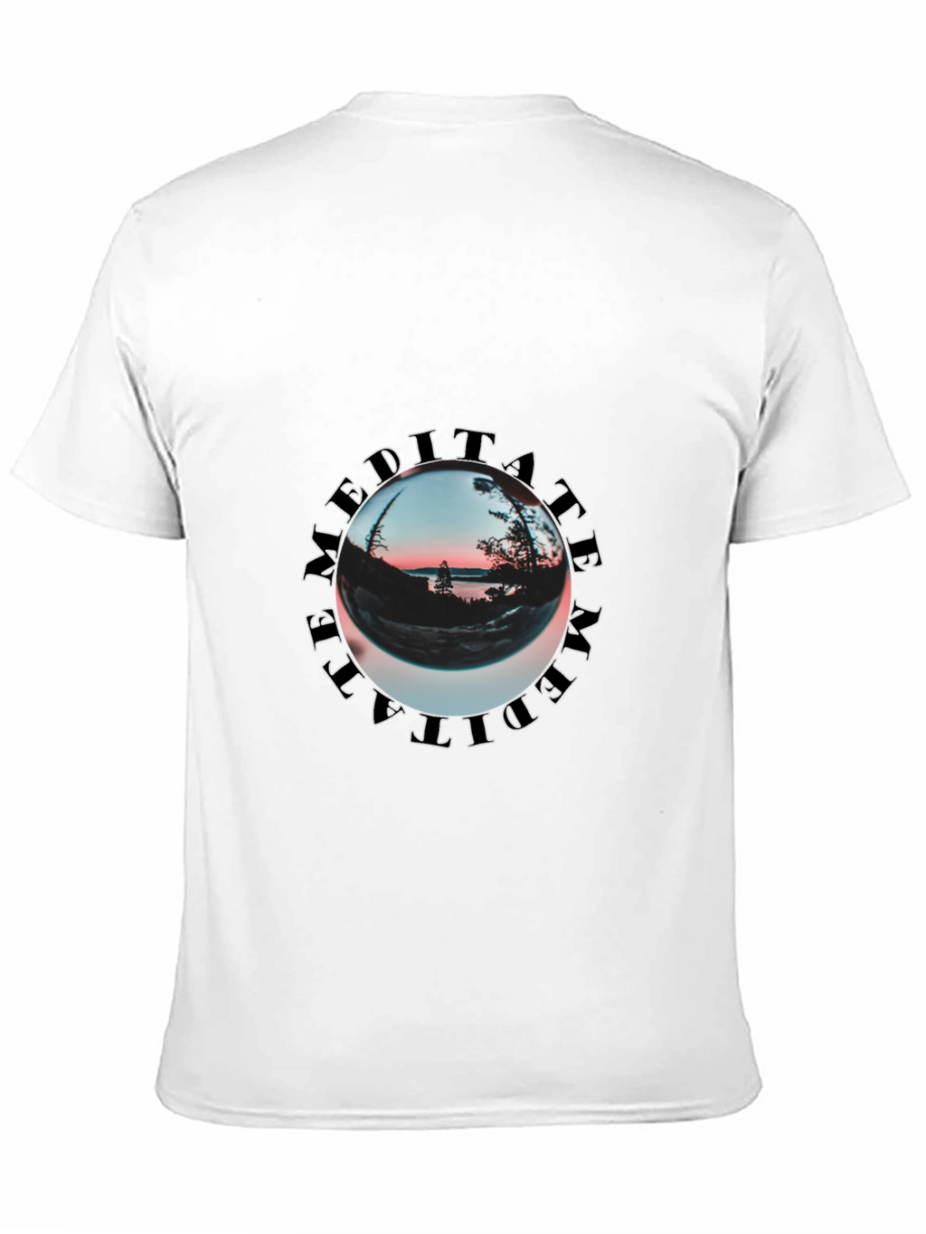 Meditate Graphic Print Black T-Shirt