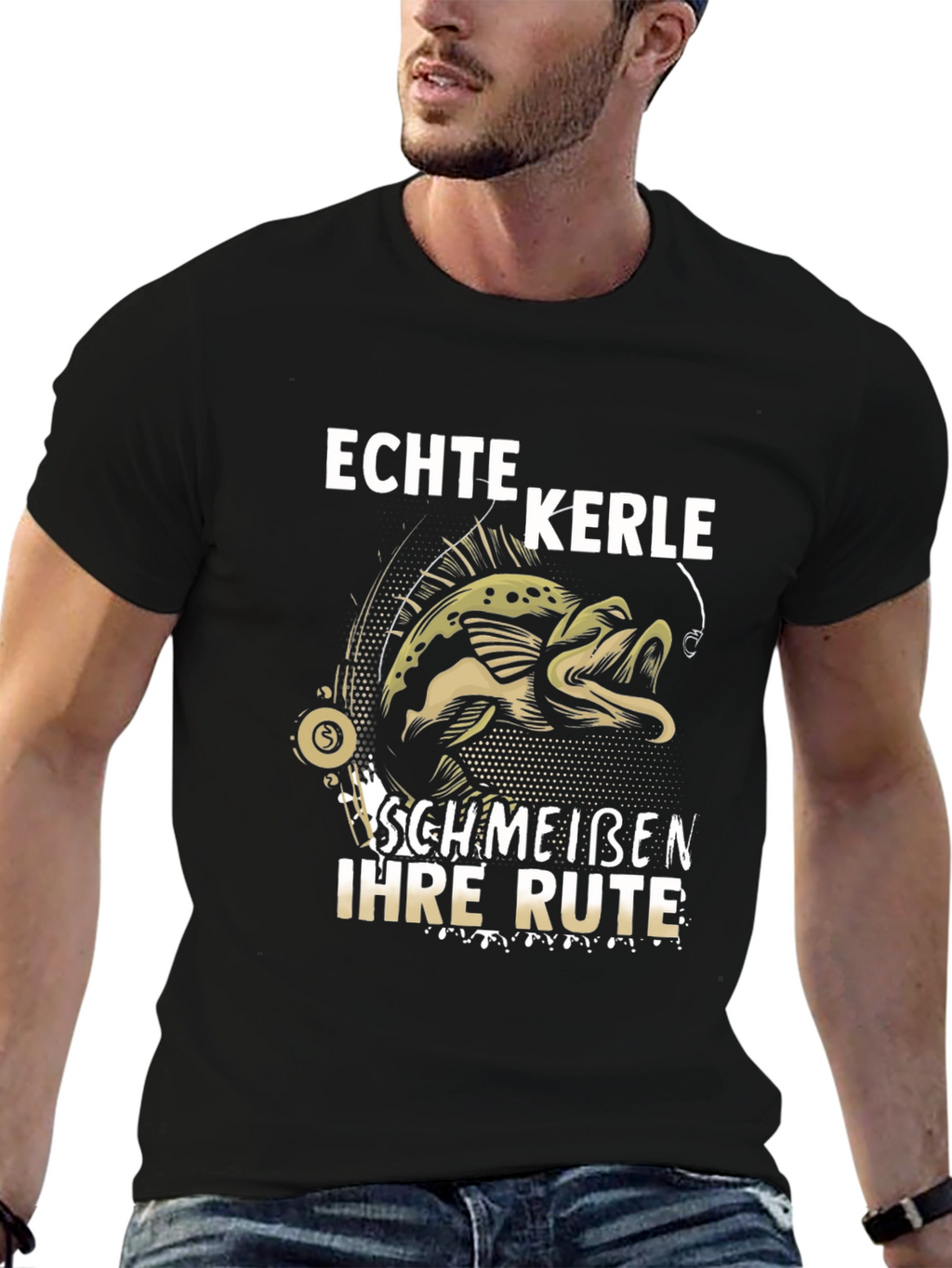 Echte Kerle Fishing T-Shirt - Funny Fisherman Design