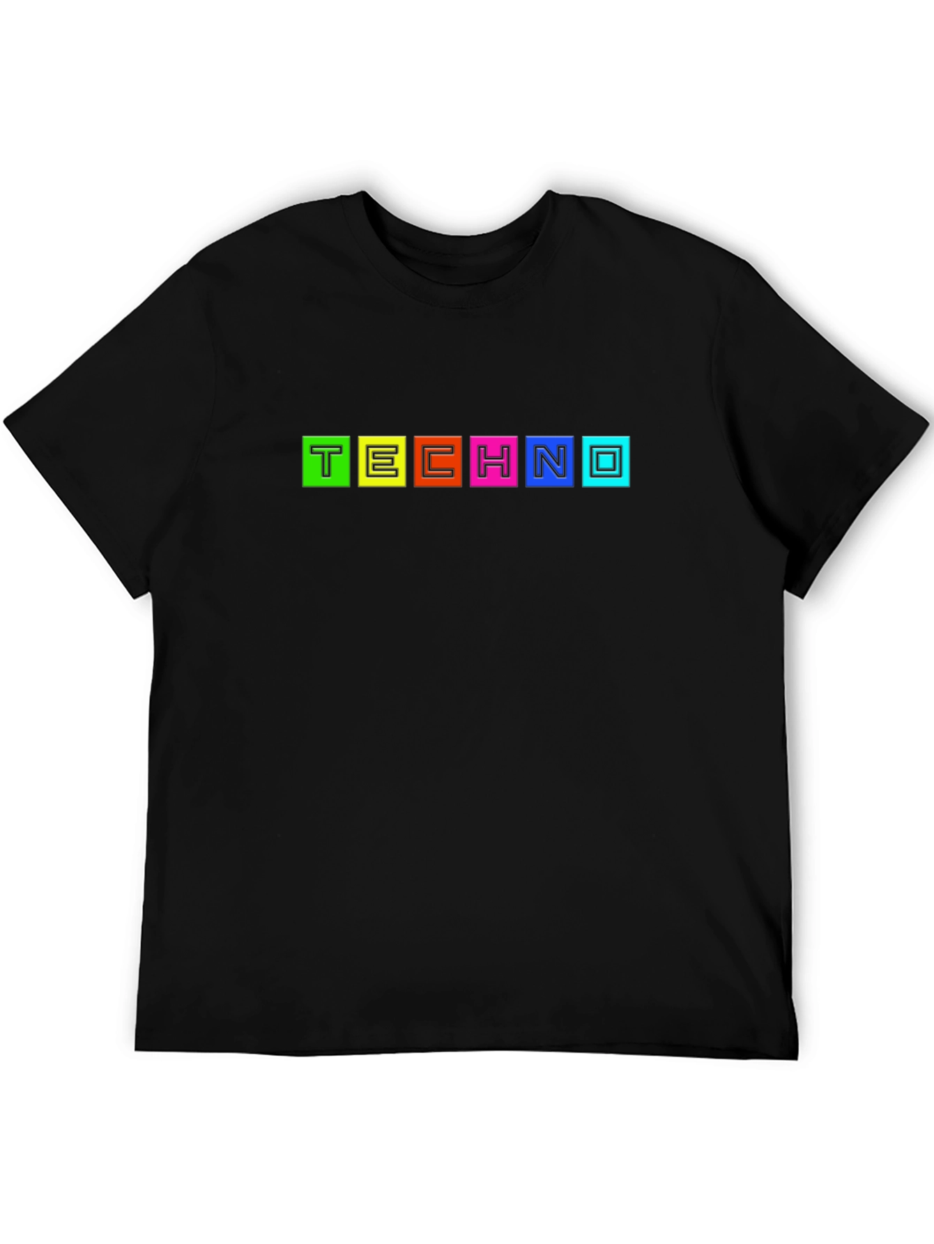 Retro Techno Graphic T-Shirt - Bold Colorful & Stylish