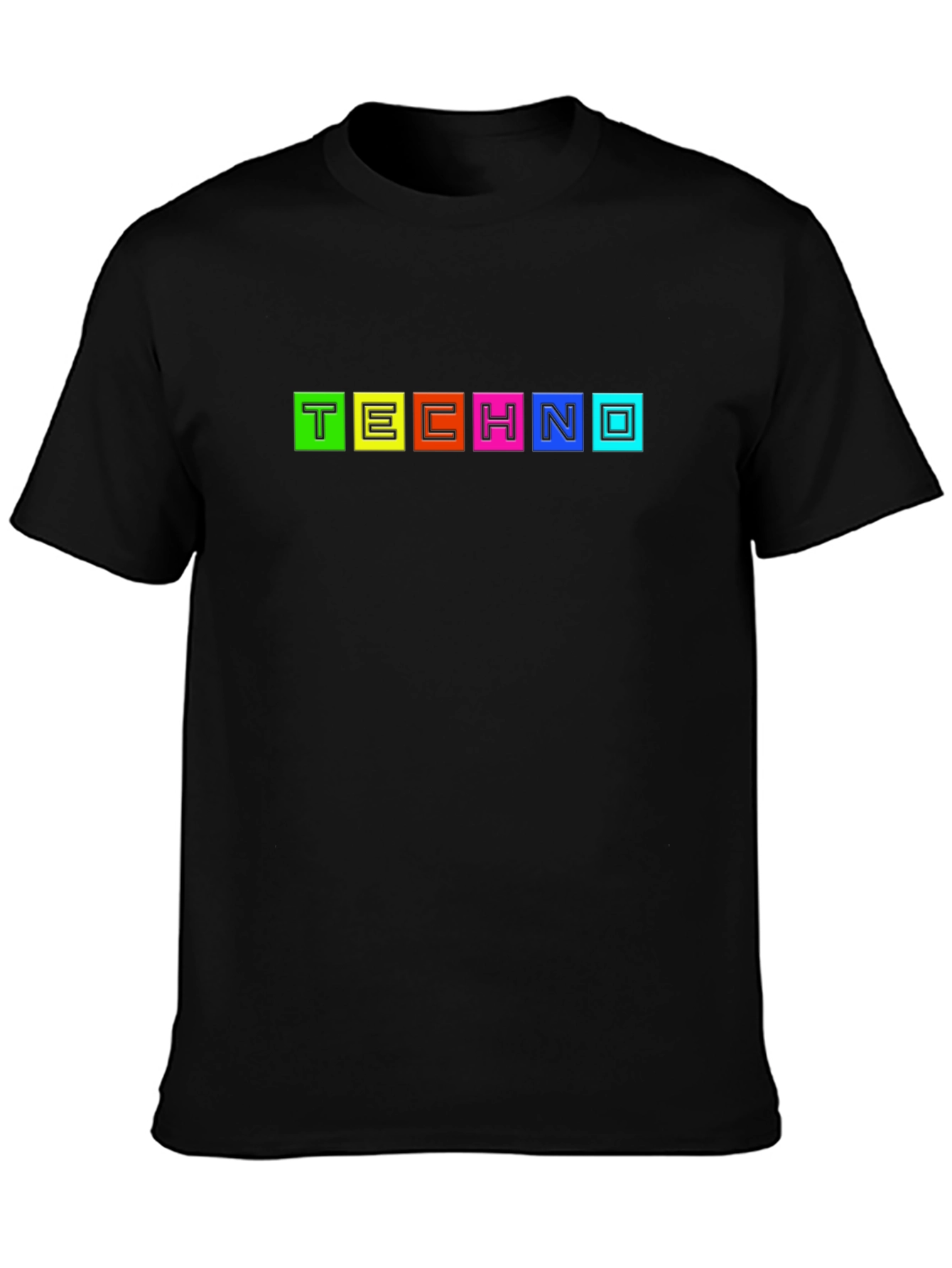 Retro Techno Graphic T-Shirt - Bold Colorful & Stylish