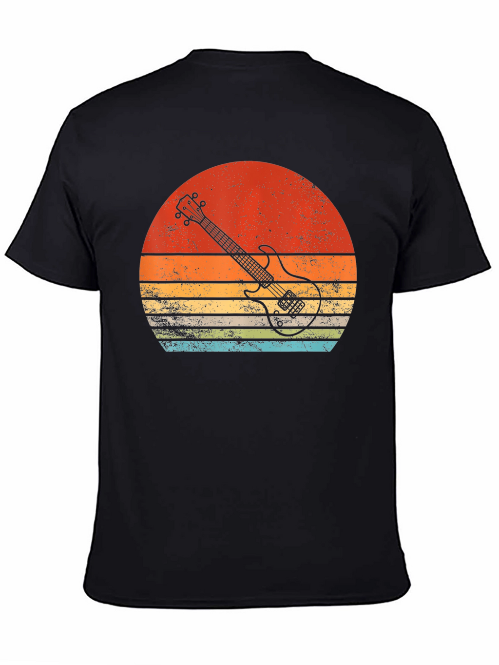 Retro Guitar Sunset Graphic Tee