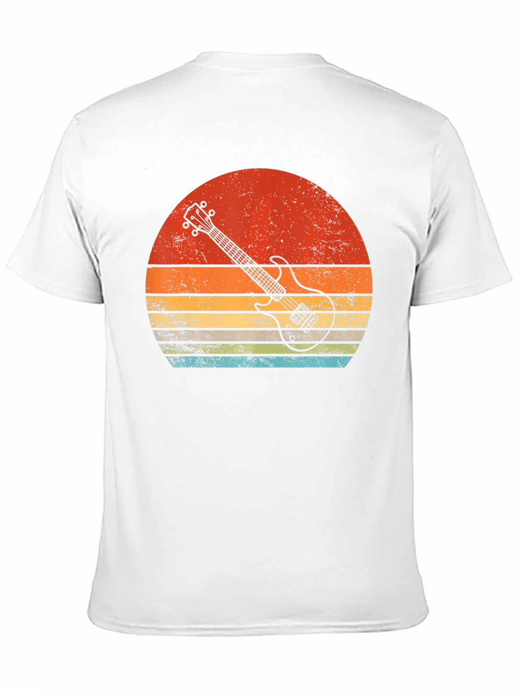 Retro Guitar Sunset Graphic Tee