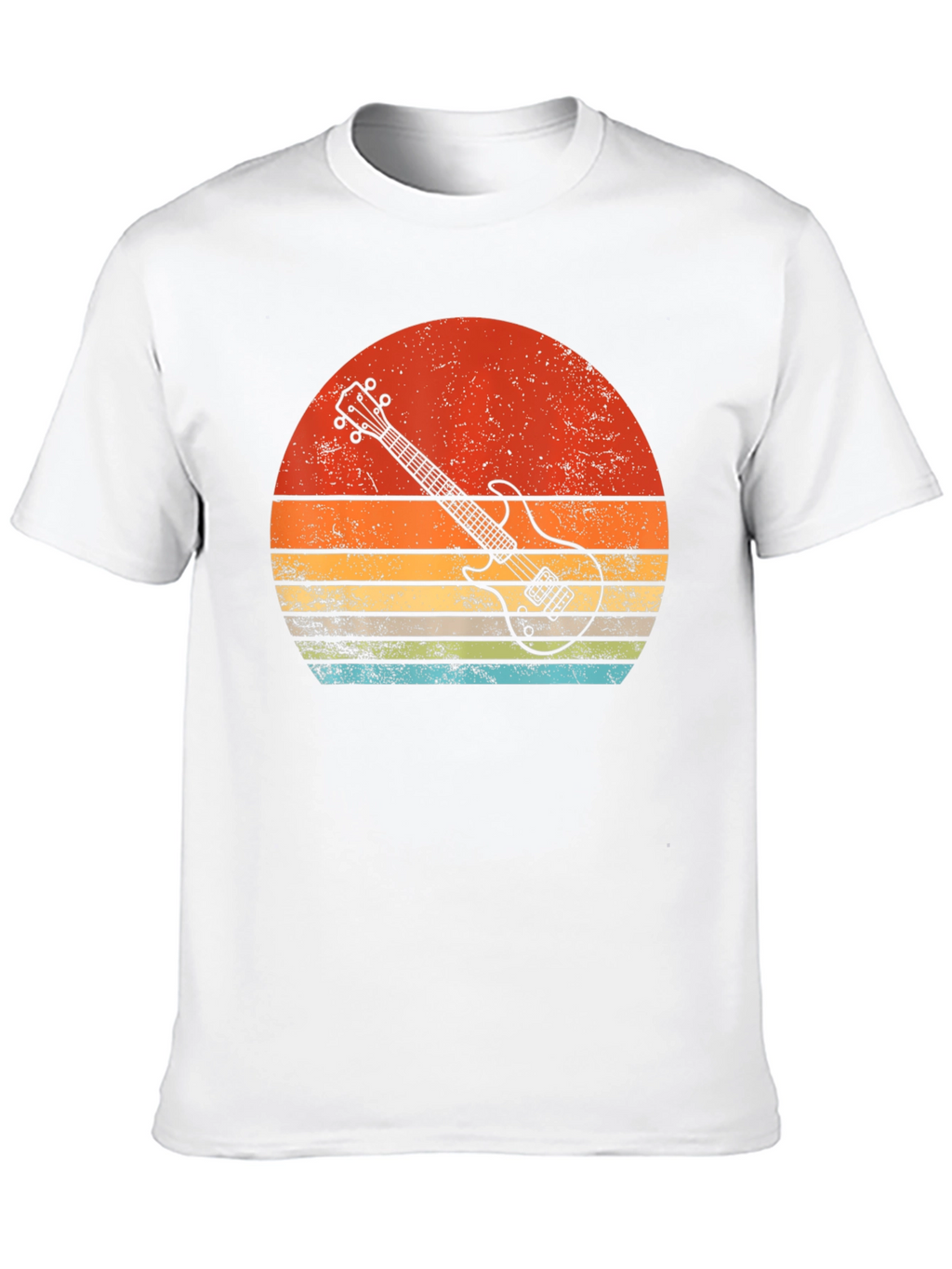 Retro Guitar Sunset Graphic Tee