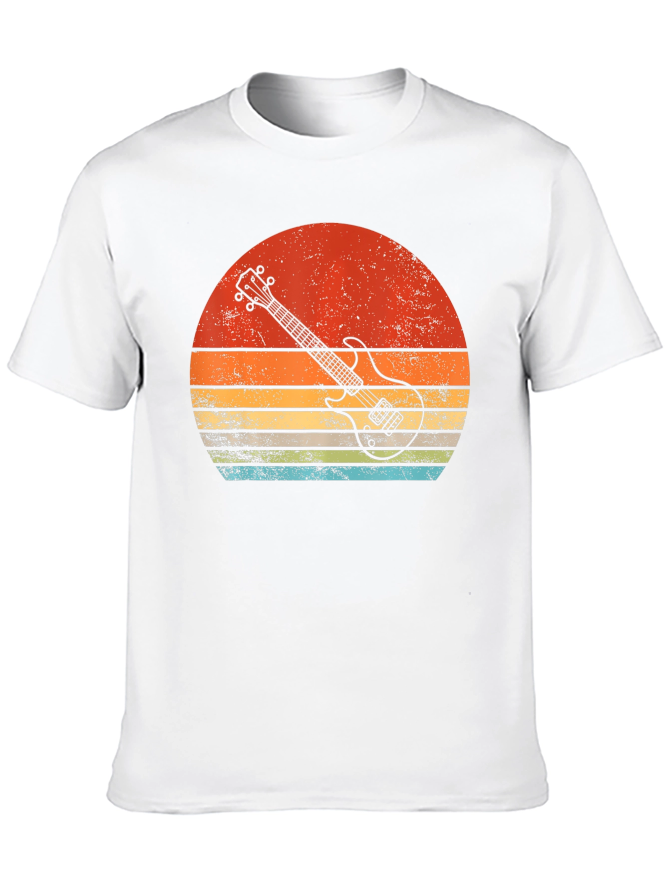 Retro Guitar Sunset Graphic Tee