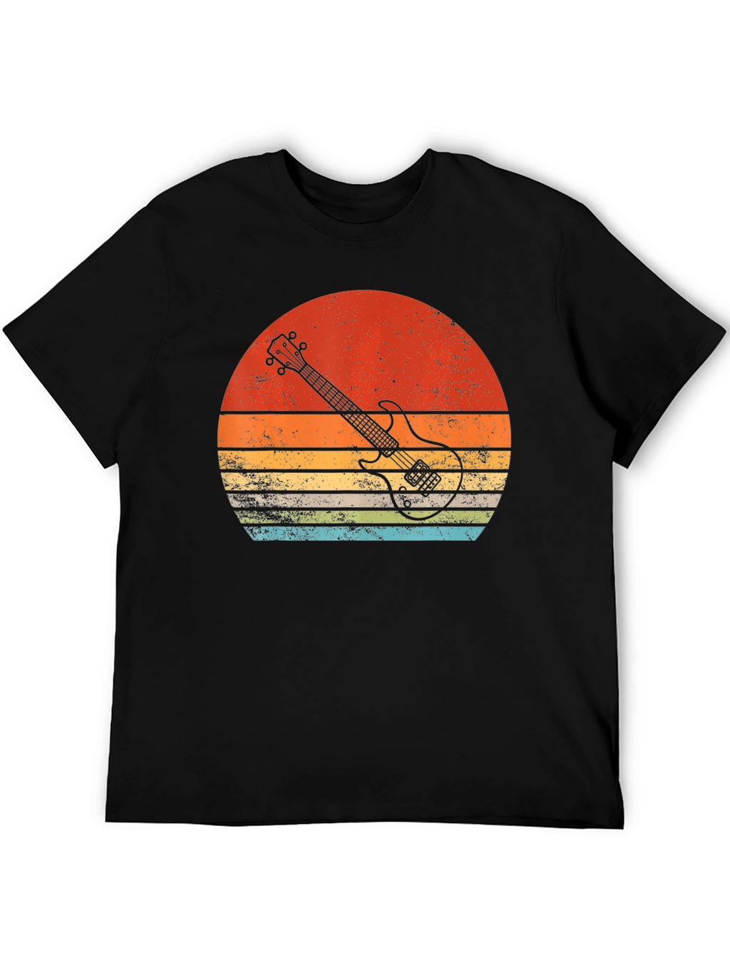 Retro Guitar Sunset Graphic Tee